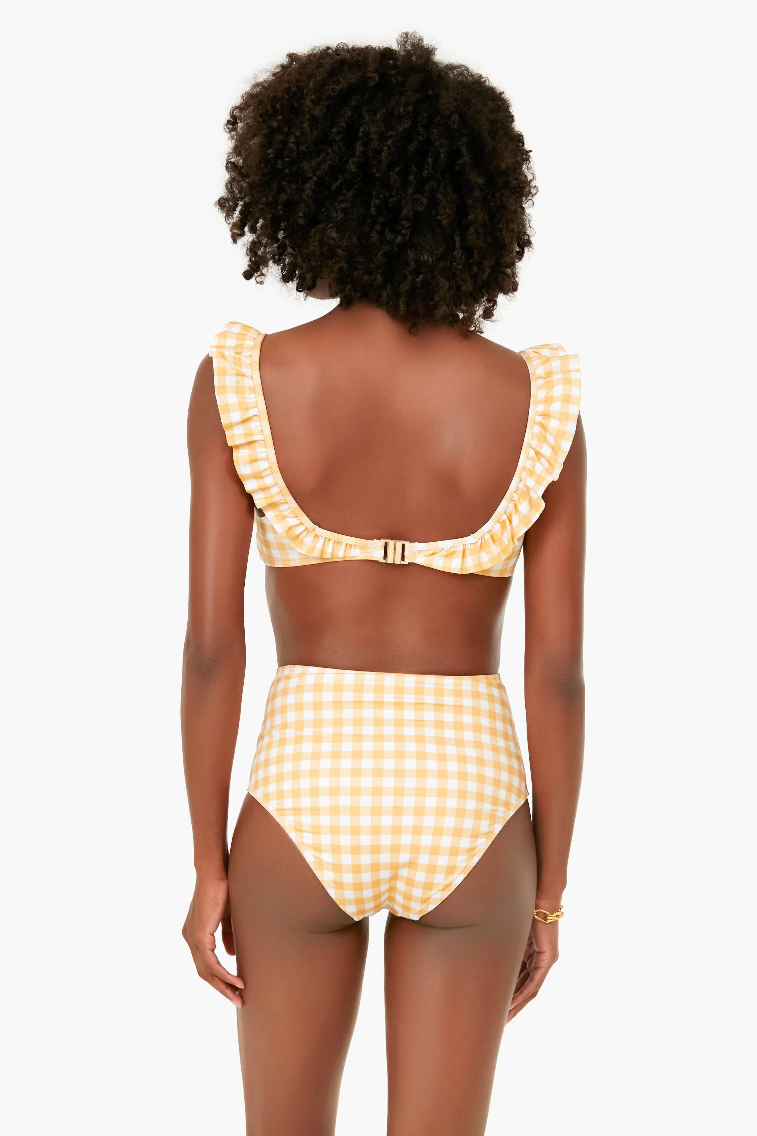 Marigold Gingham Flounce Top sold by Tuckernuck product image thumbnail 4