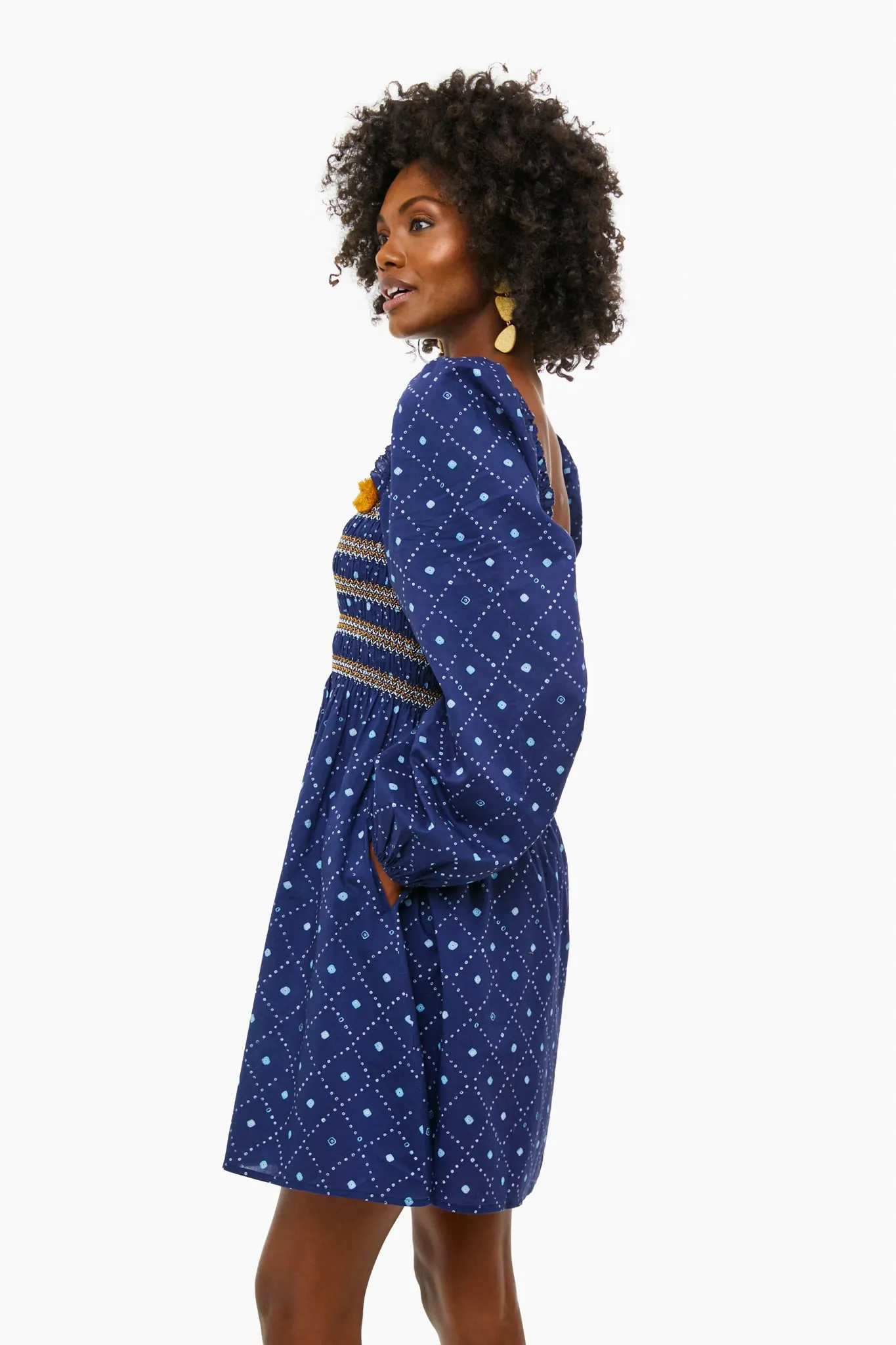 Kizzy Navy Peony Dress sold by Tuckernuck product image thumbnail 3