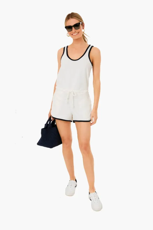 Oyster Cabana Terry Romper sold by Tuckernuck