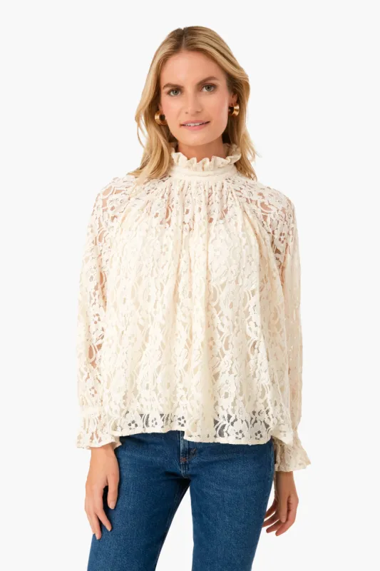 Vanilla Lace Chantal Top sold by Tuckernuck