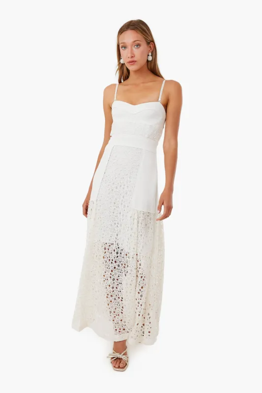 Ivory Vida Utility Lace Strapless Maxi Dress sold by Tuckernuck