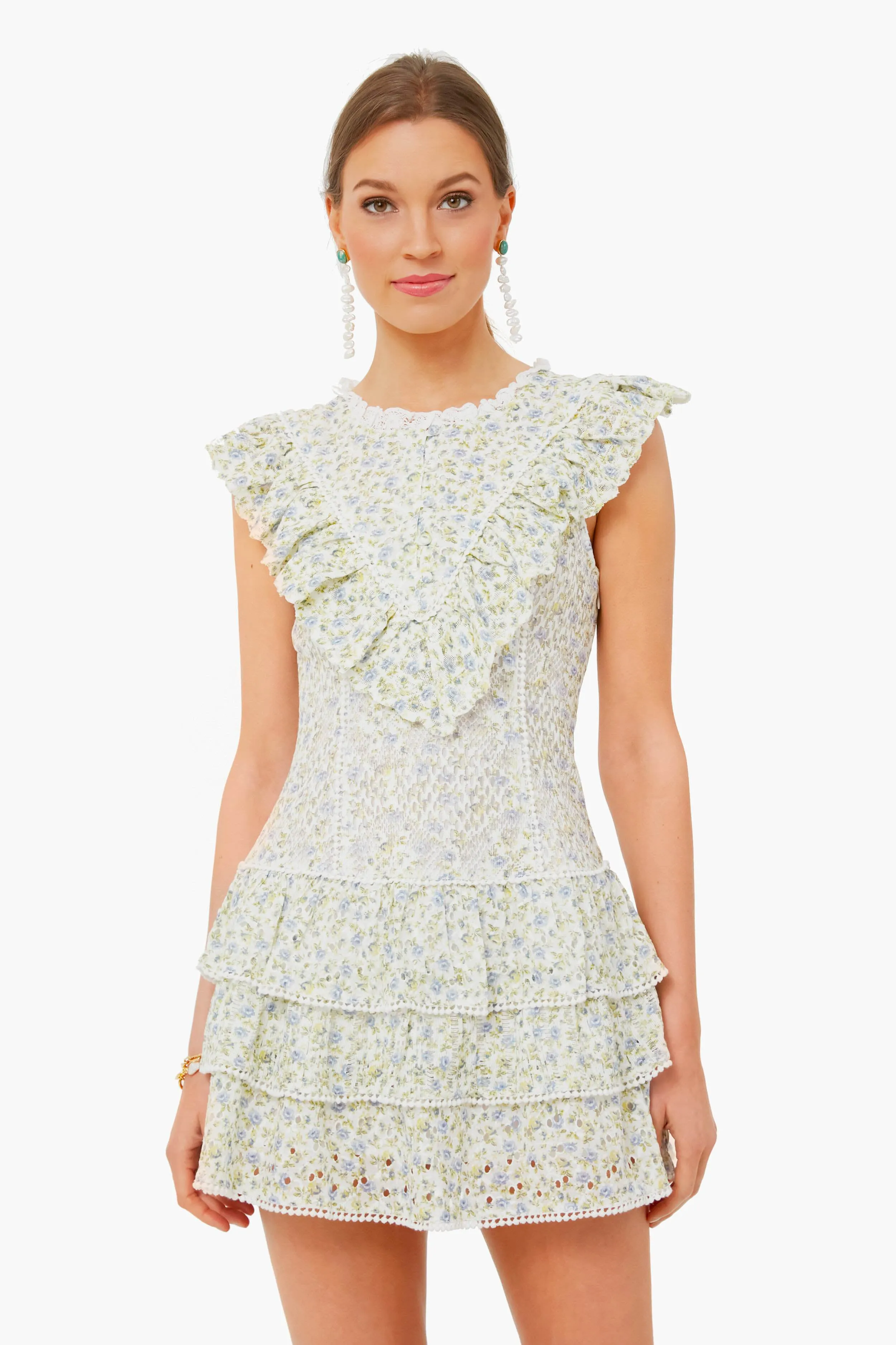 White Darden Stream Gardenia Bud Lunetta Dress sold by Tuckernuck product image thumbnail 2
