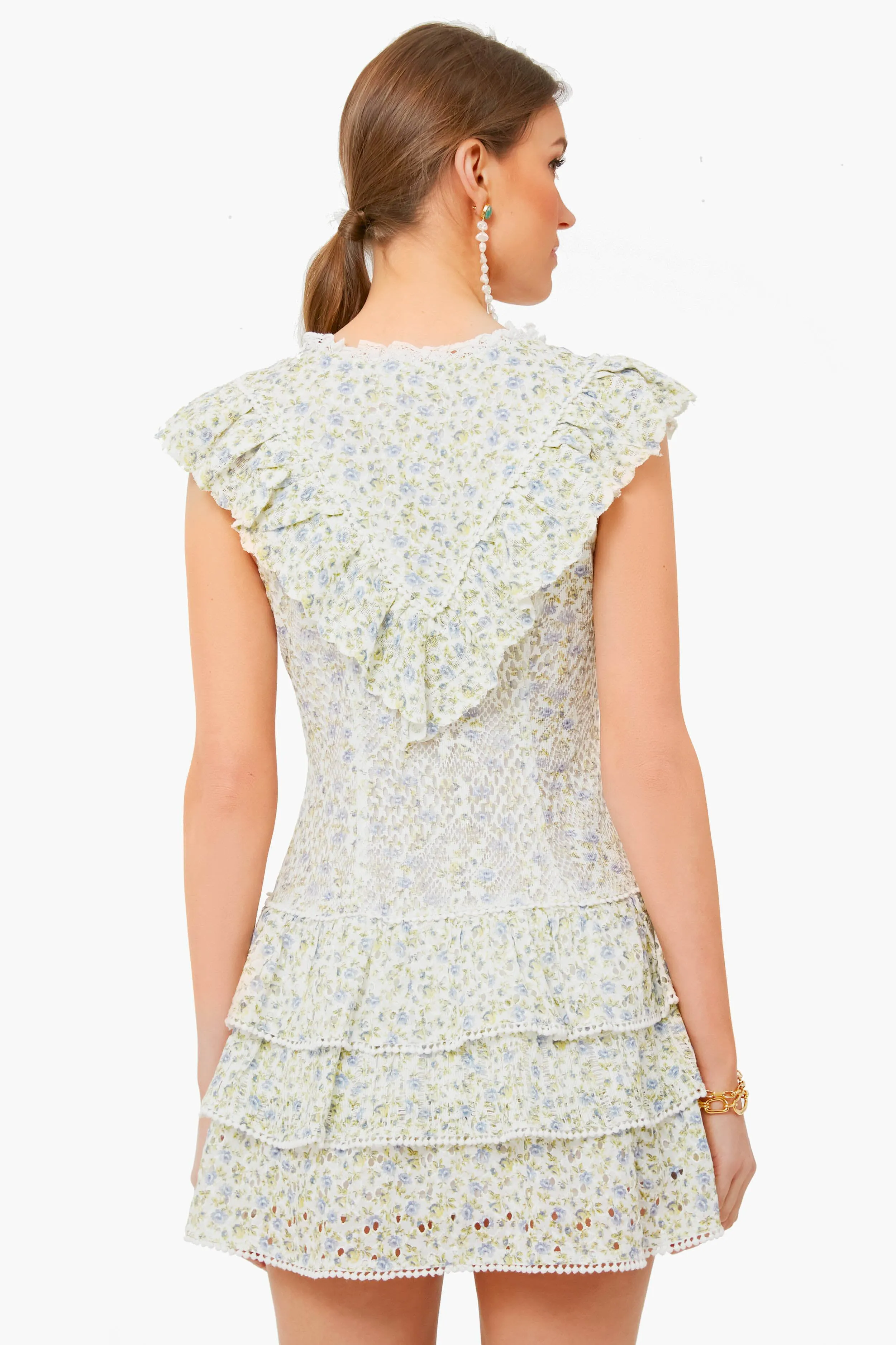 White Darden Stream Gardenia Bud Lunetta Dress sold by Tuckernuck product image thumbnail 4
