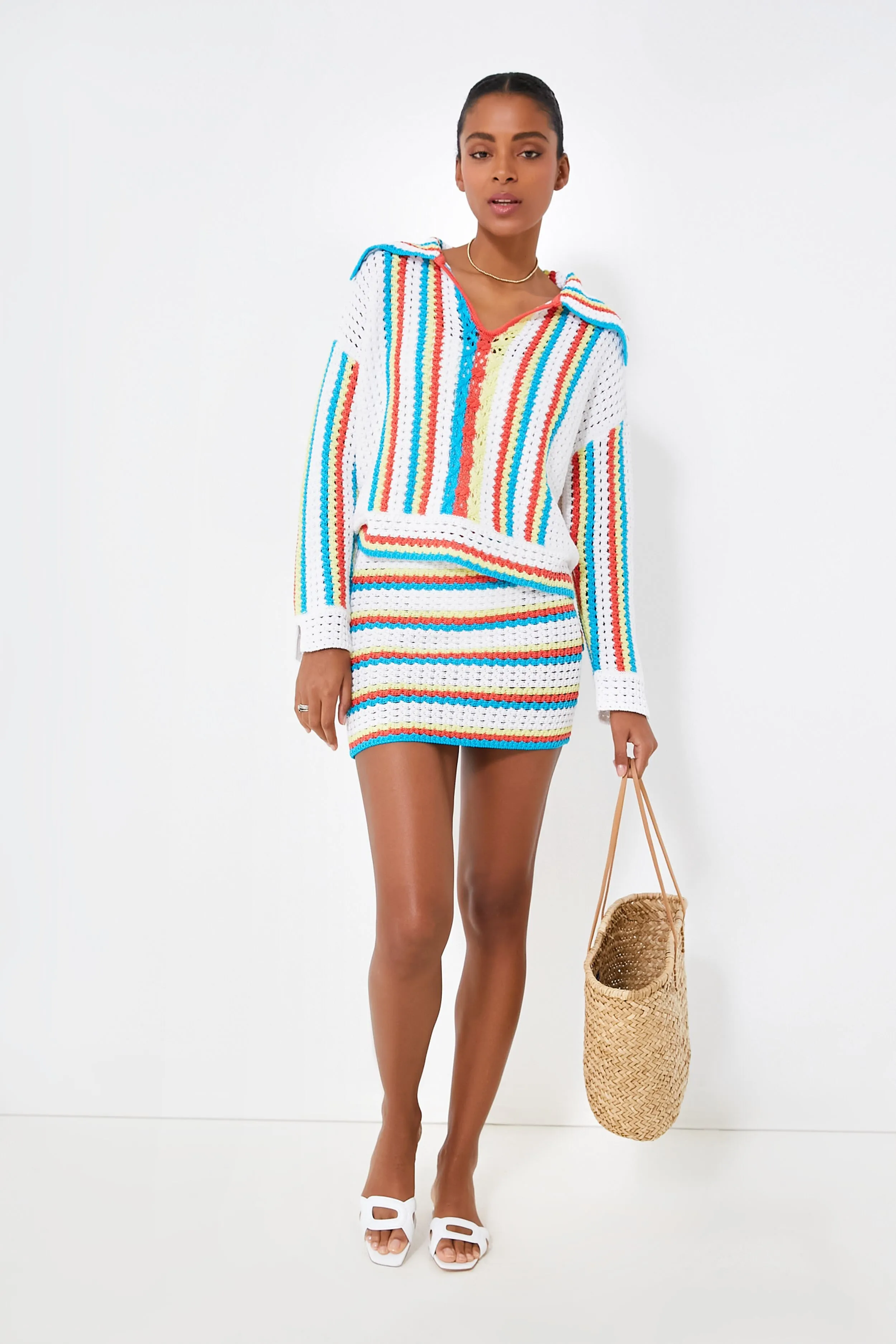 Crochet Vertical Stripe Ronnie Skirt sold by Tuckernuck product image thumbnail 5