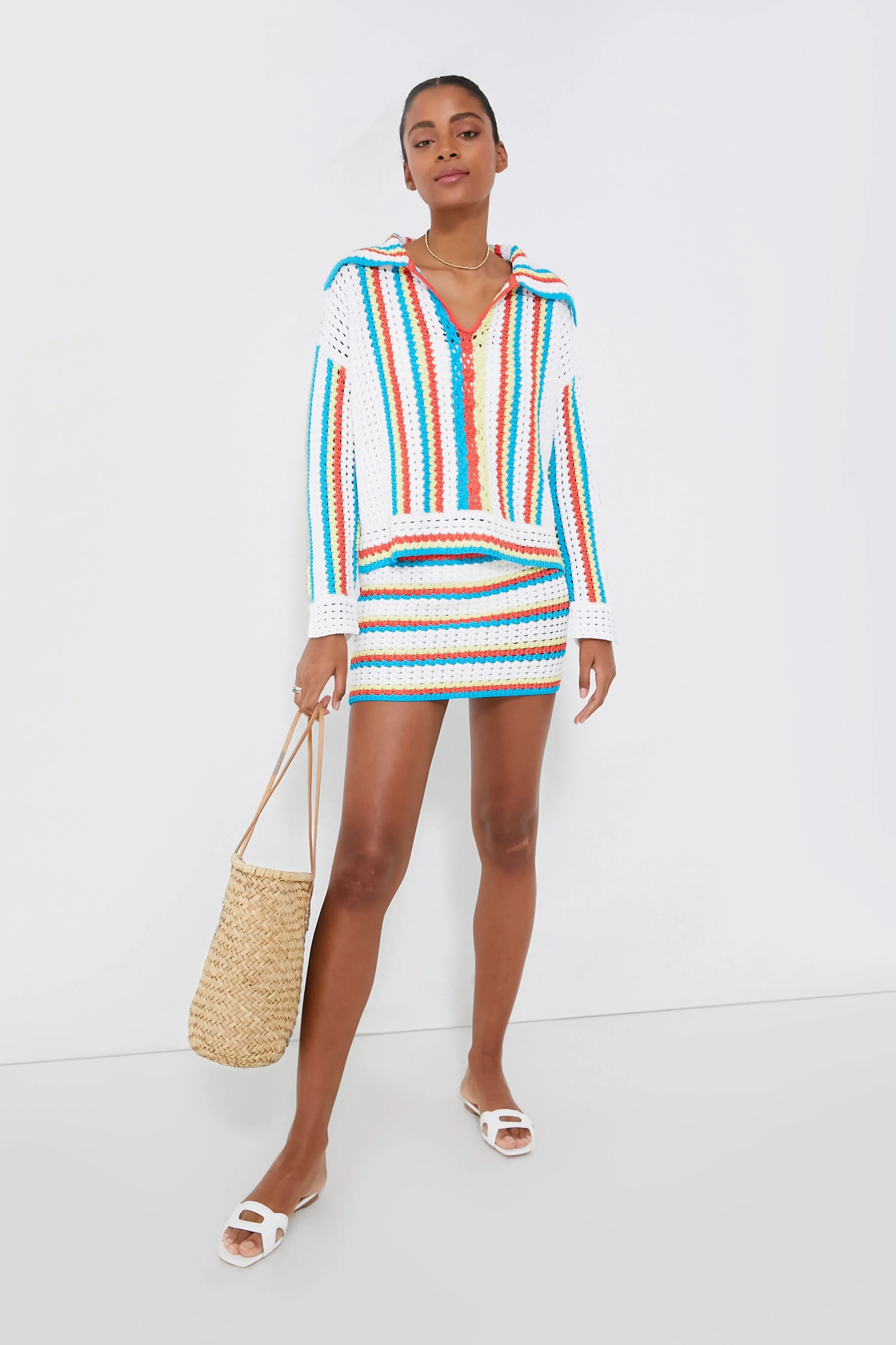 Crochet Vertical Stripe Ronnie Skirt sold by Tuckernuck product image thumbnail 2