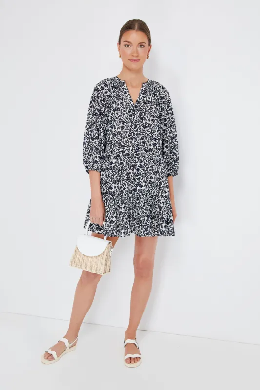 Organic Floral Navy Mini Mitte Dress made by Apiece Apart