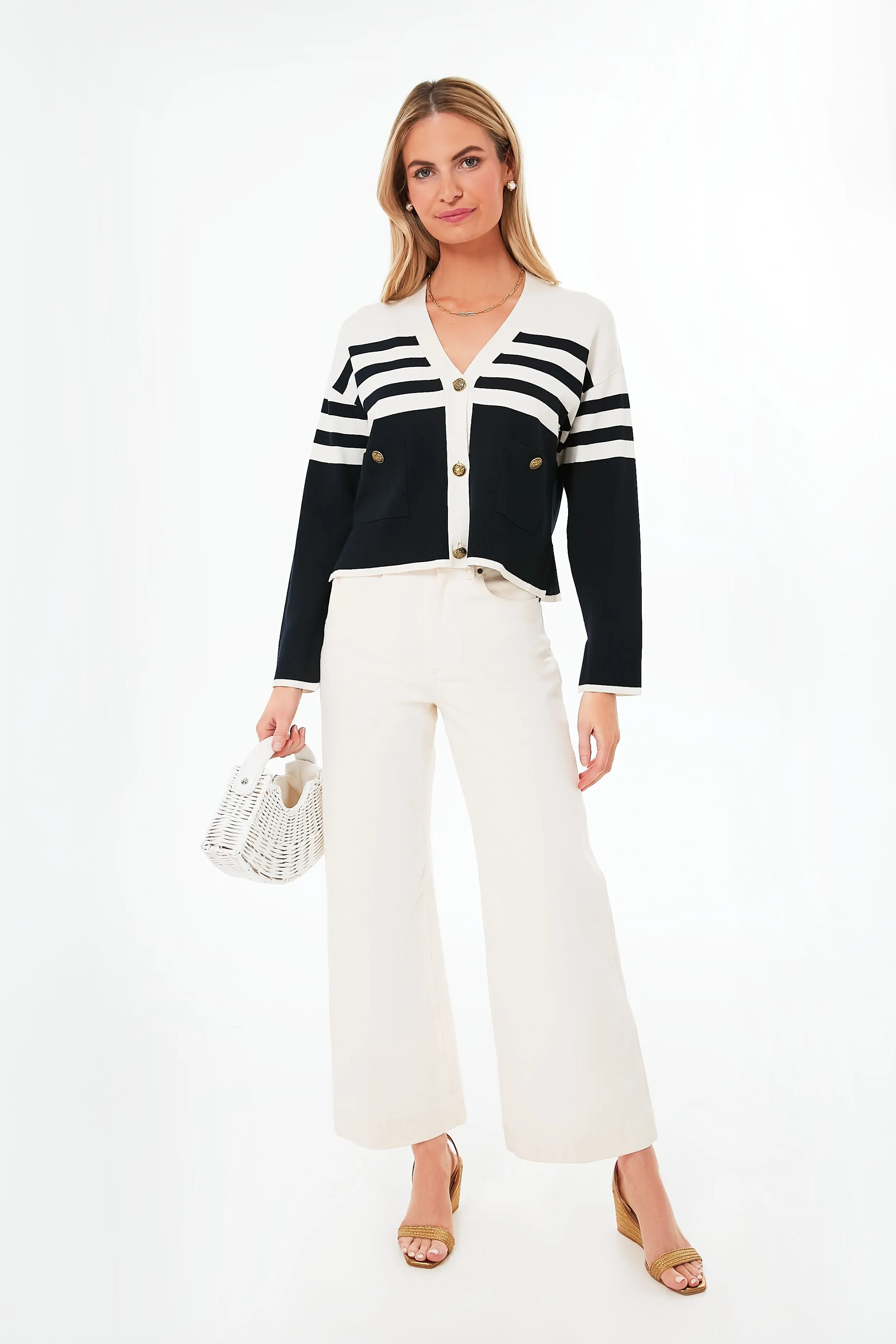 Navy Stripe Capo Cardigan sold by Tuckernuck product image thumbnail 2