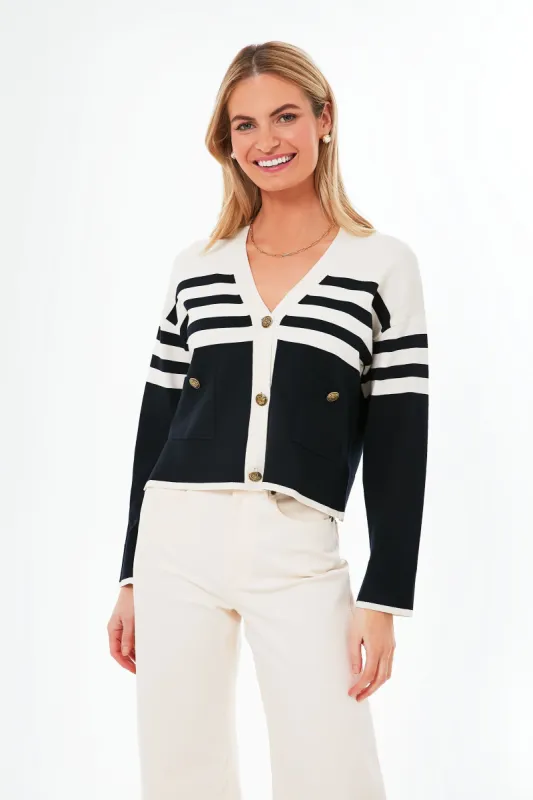 Navy Stripe Capo Cardigan sold by Tuckernuck