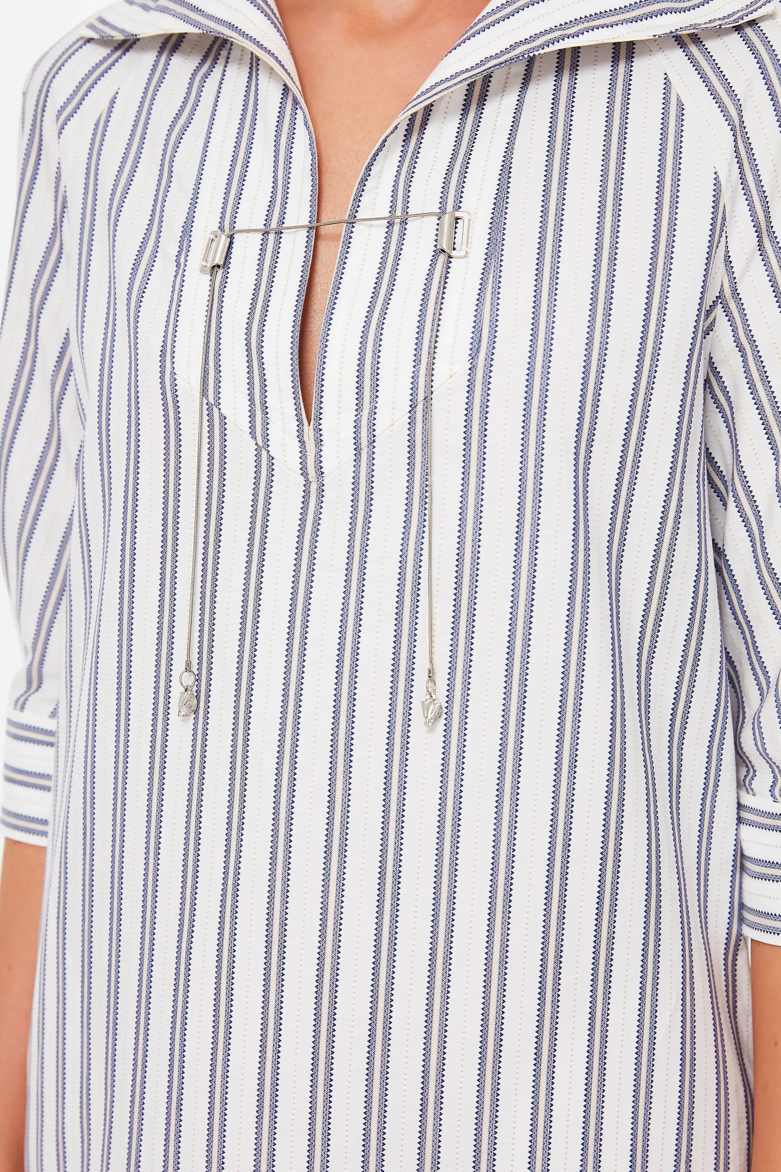 Royal Blue and Ivory Stripes Aiolos Maxi Dress sold by Tuckernuck product image thumbnail 5