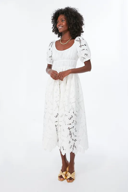 White Cotton Lace Midi Dress sold by Tuckernuck