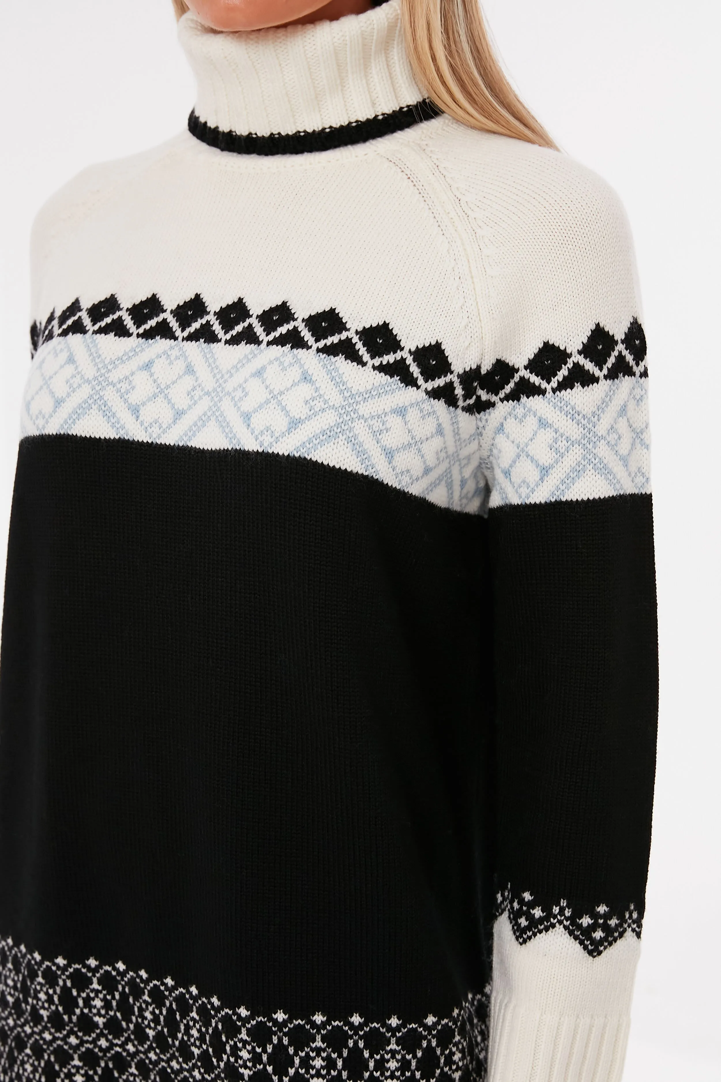 Black Fair Isle Saltire Sweater Dress sold by Tuckernuck product image thumbnail 5