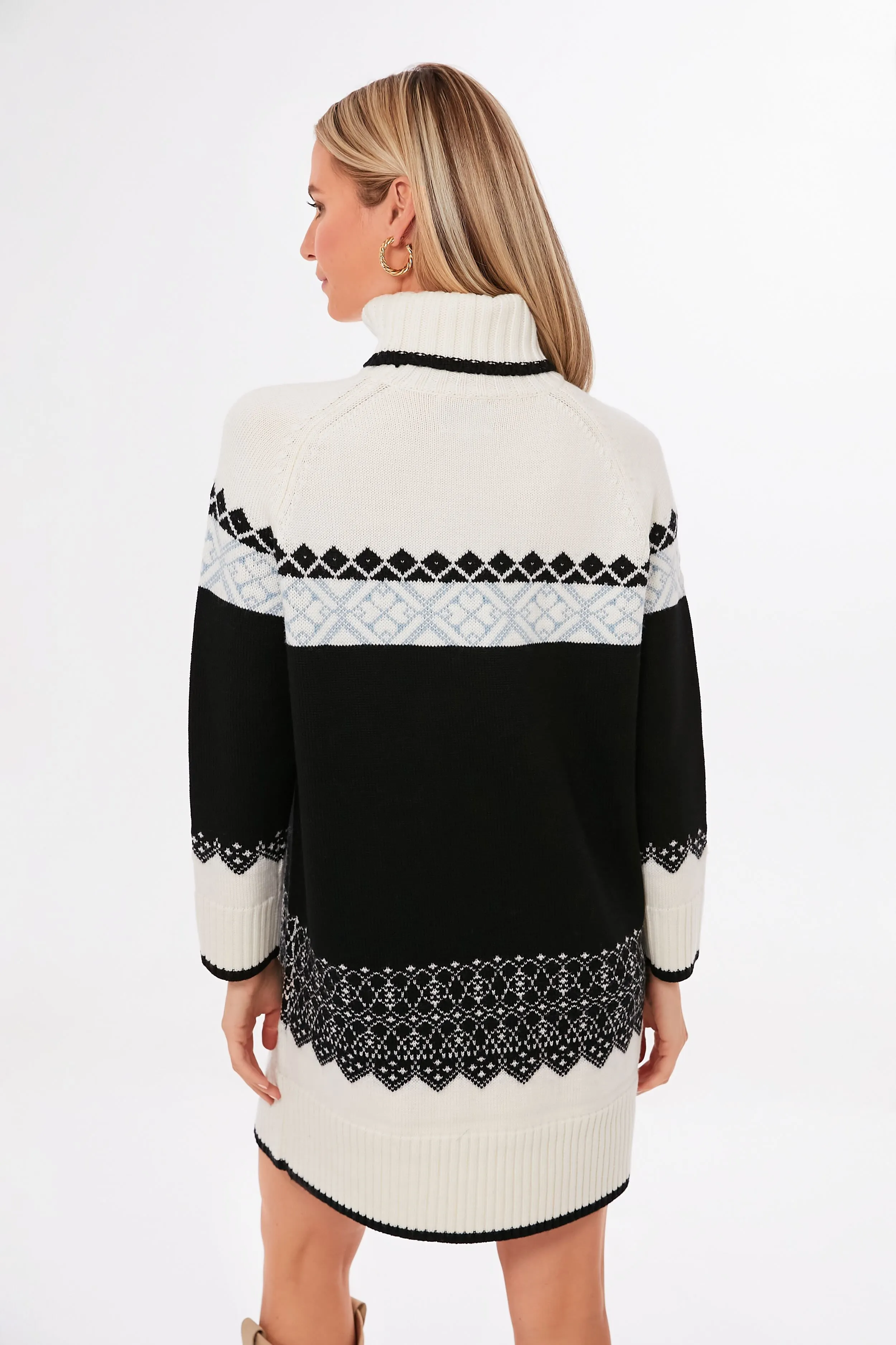 Black Fair Isle Saltire Sweater Dress sold by Tuckernuck product image thumbnail 4