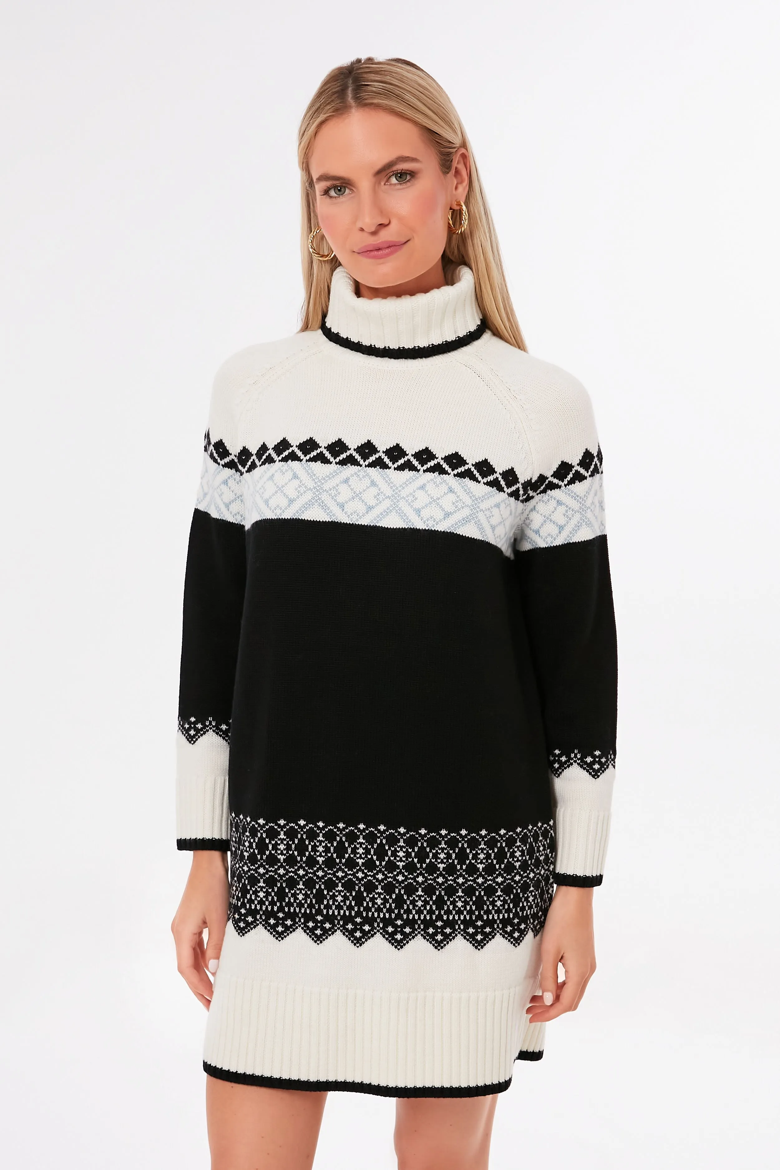 Black Fair Isle Saltire Sweater Dress sold by Tuckernuck product image thumbnail 2