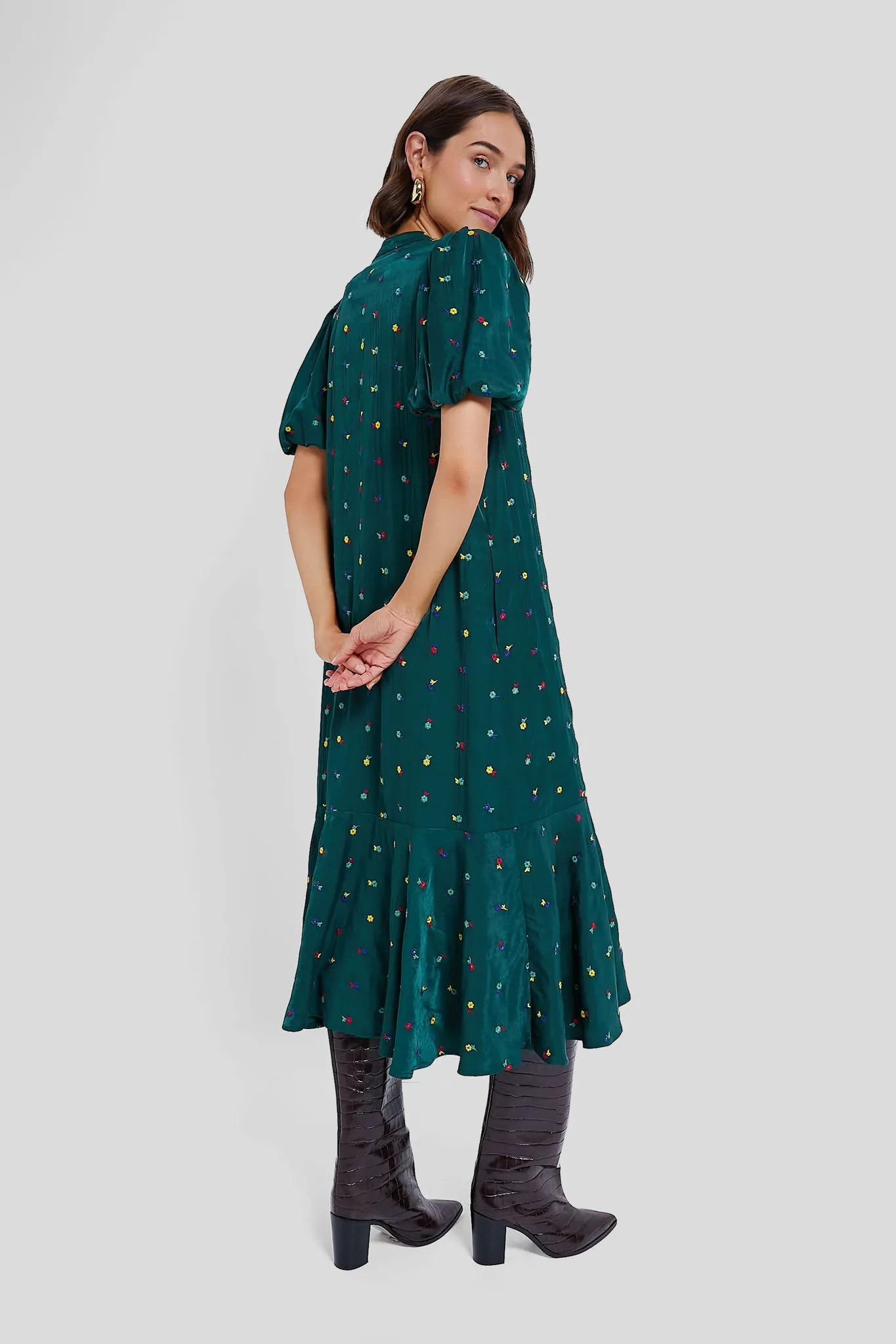 Green Embroidered Molly Dress sold by Tuckernuck product image thumbnail 4
