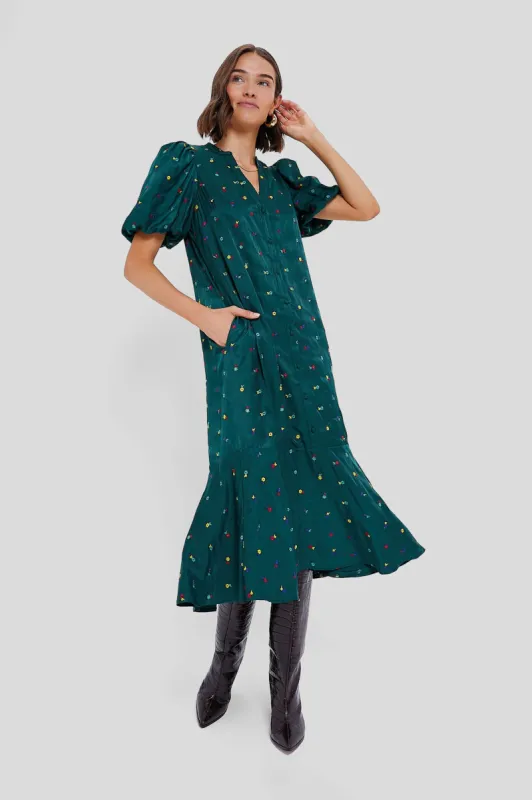 Green Embroidered Molly Dress sold by Tuckernuck
