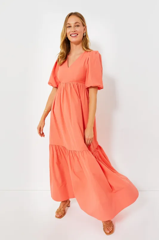 Orange V-Neck Taryn Maxi Dress sold by Tuckernuck