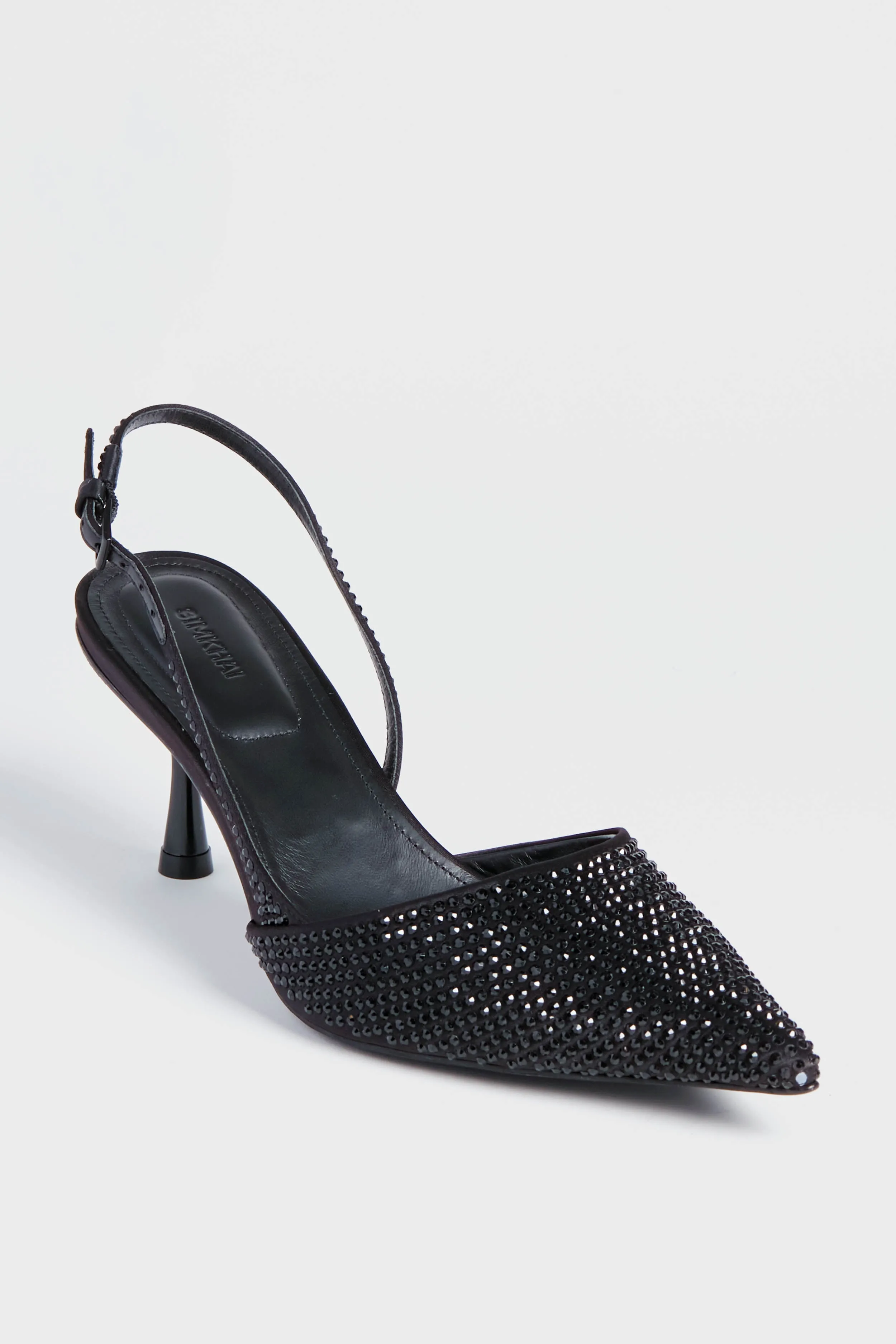 Black Dylan Crystal Embellished Slingback Pumps sold by Tuckernuck