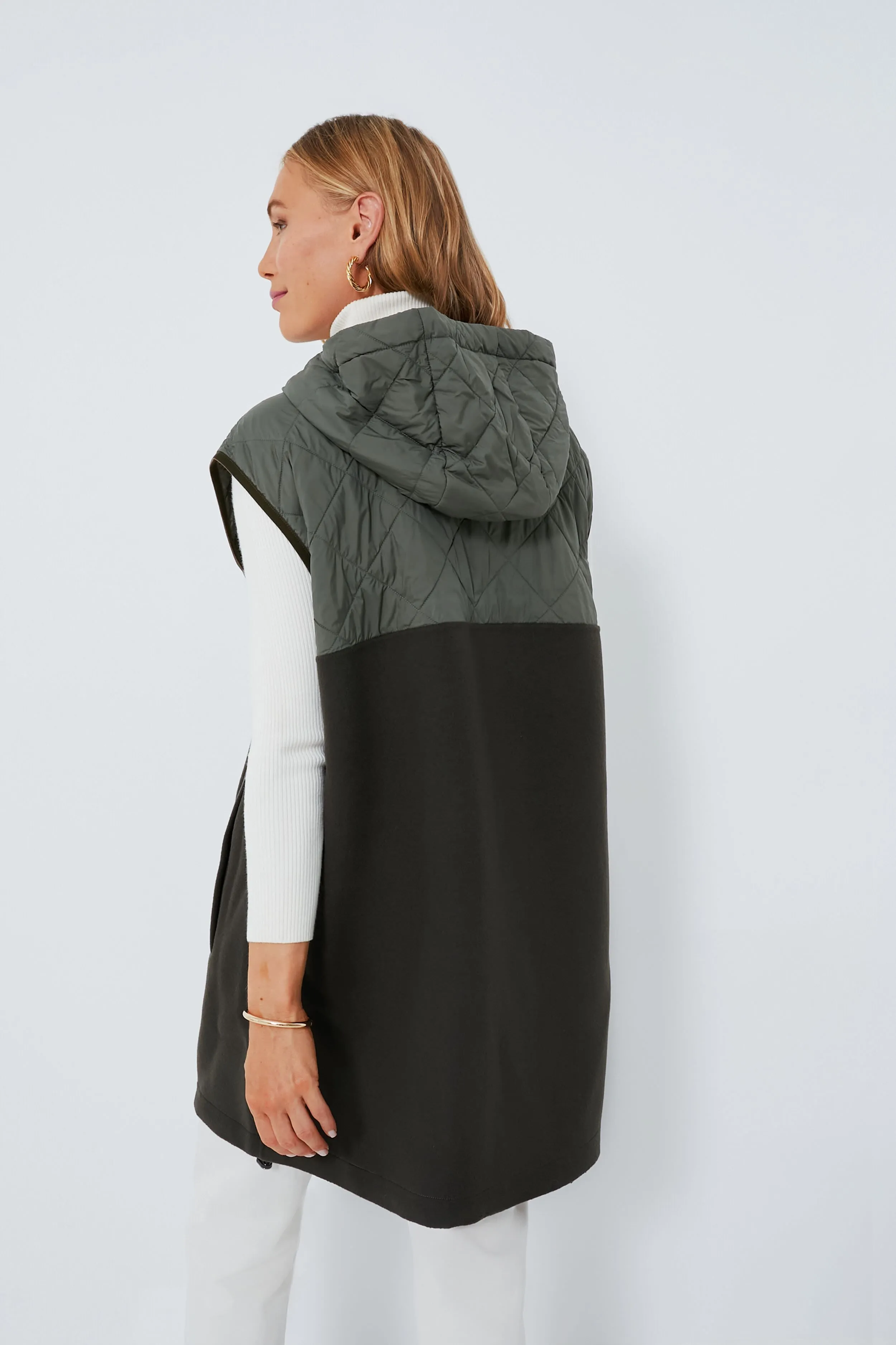 Kaki Quilted Nastro Waistcoat sold by Tuckernuck product image thumbnail 4