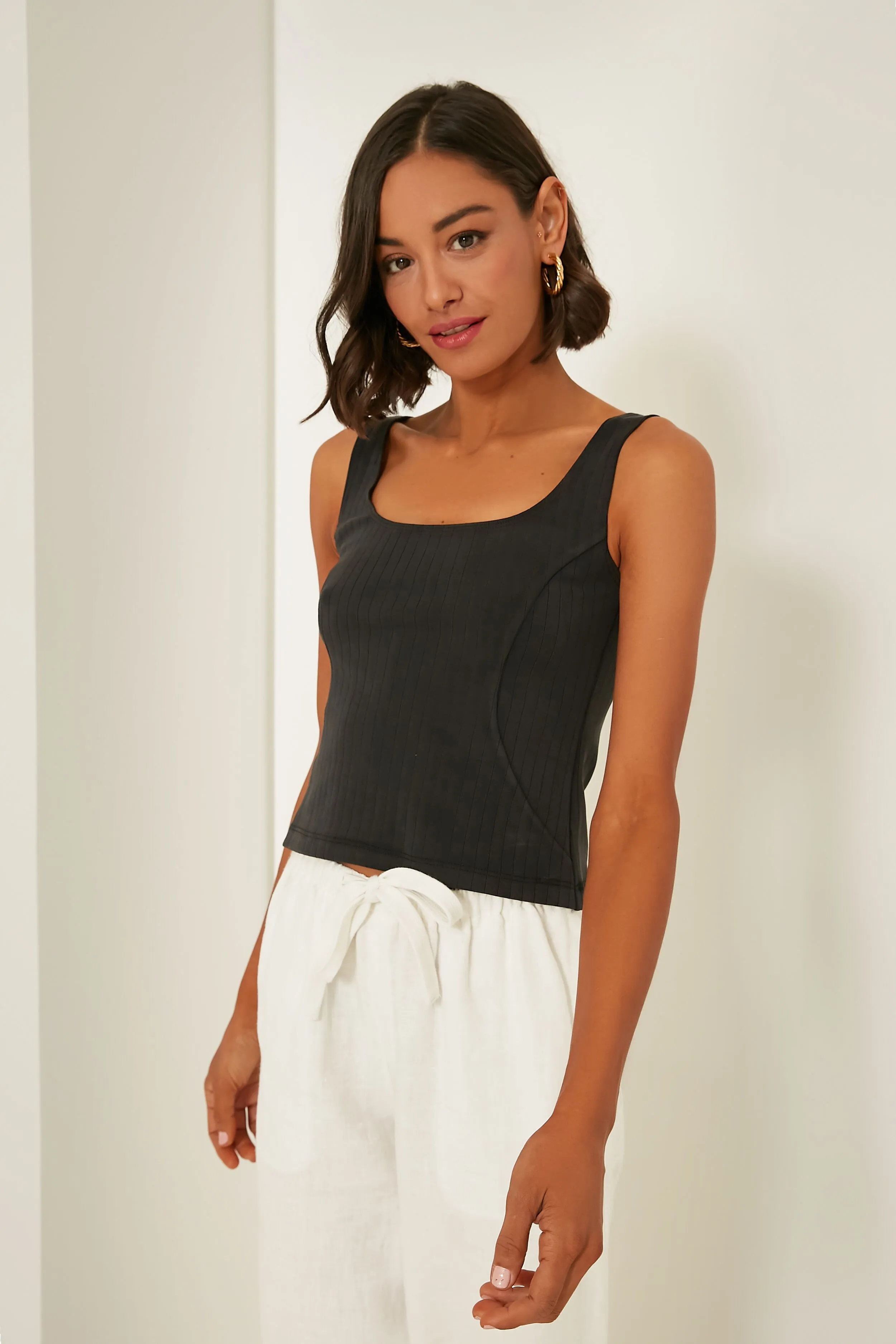 Black Layering Tank sold by Tuckernuck