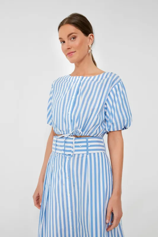 Sea Stripe Ellington Top sold by Tuckernuck