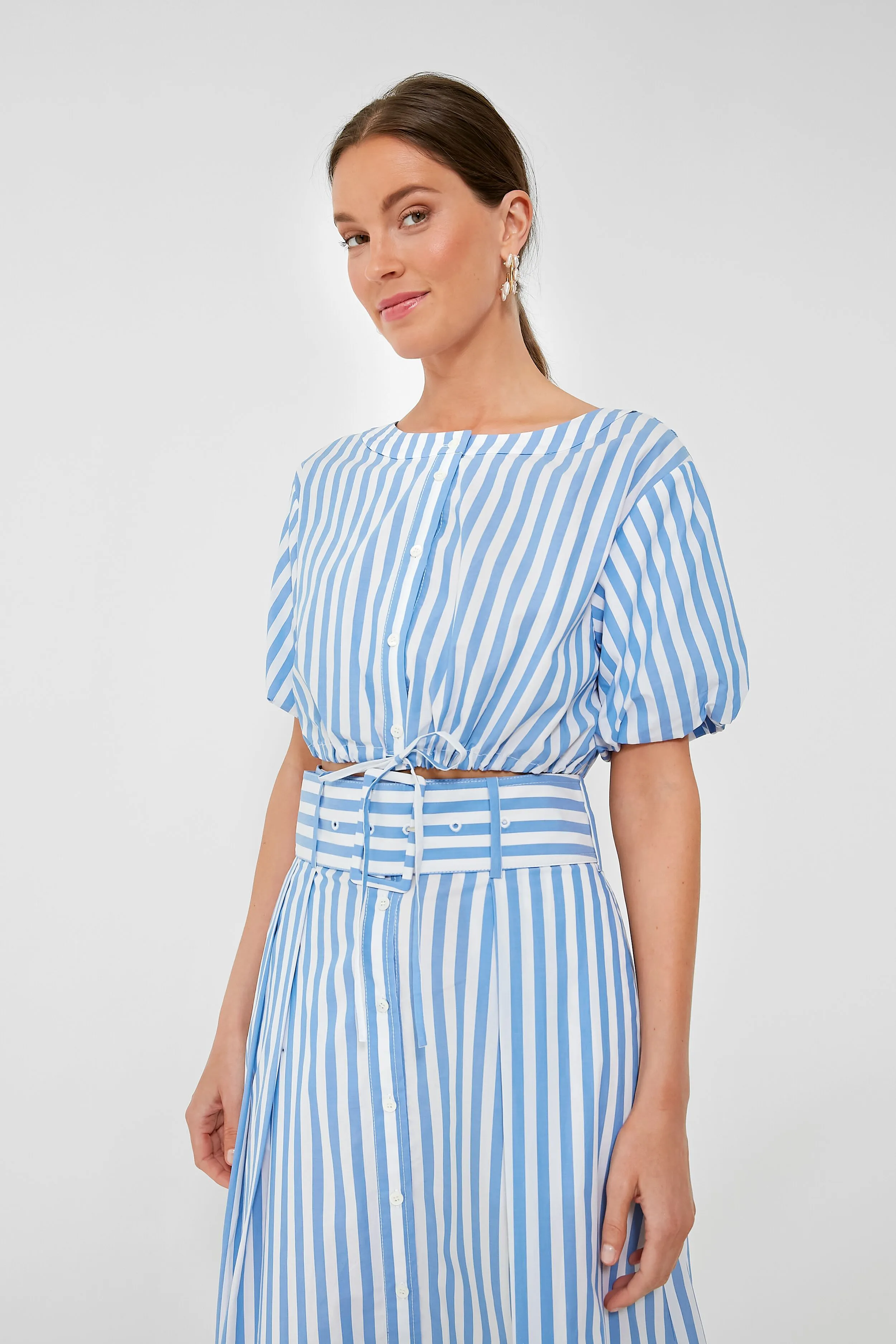 Sea Stripe Ellington Top sold by Tuckernuck