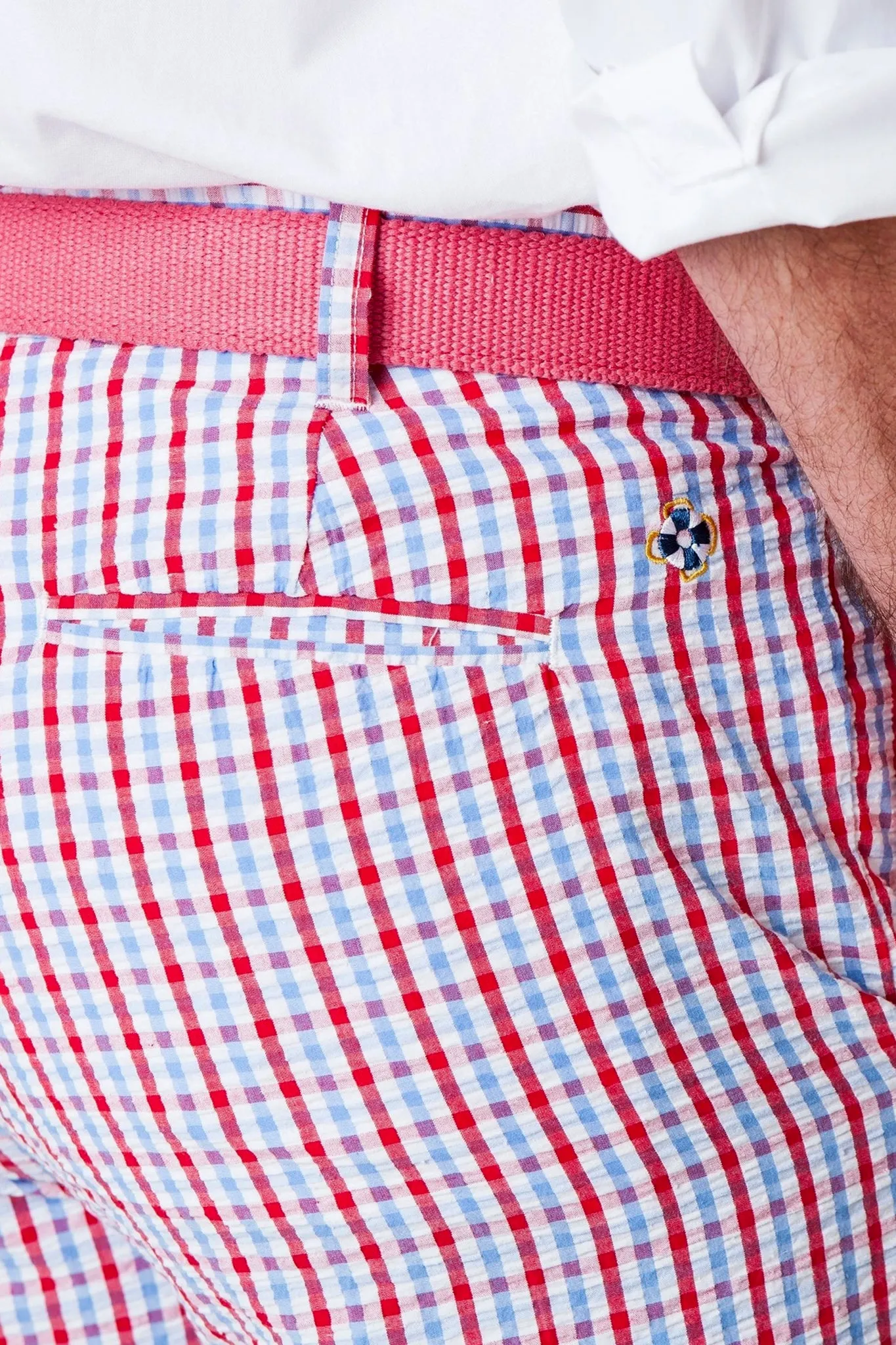 Red White and Blue Seersucker Check Shorts sold by Tuckernuck product image thumbnail 3