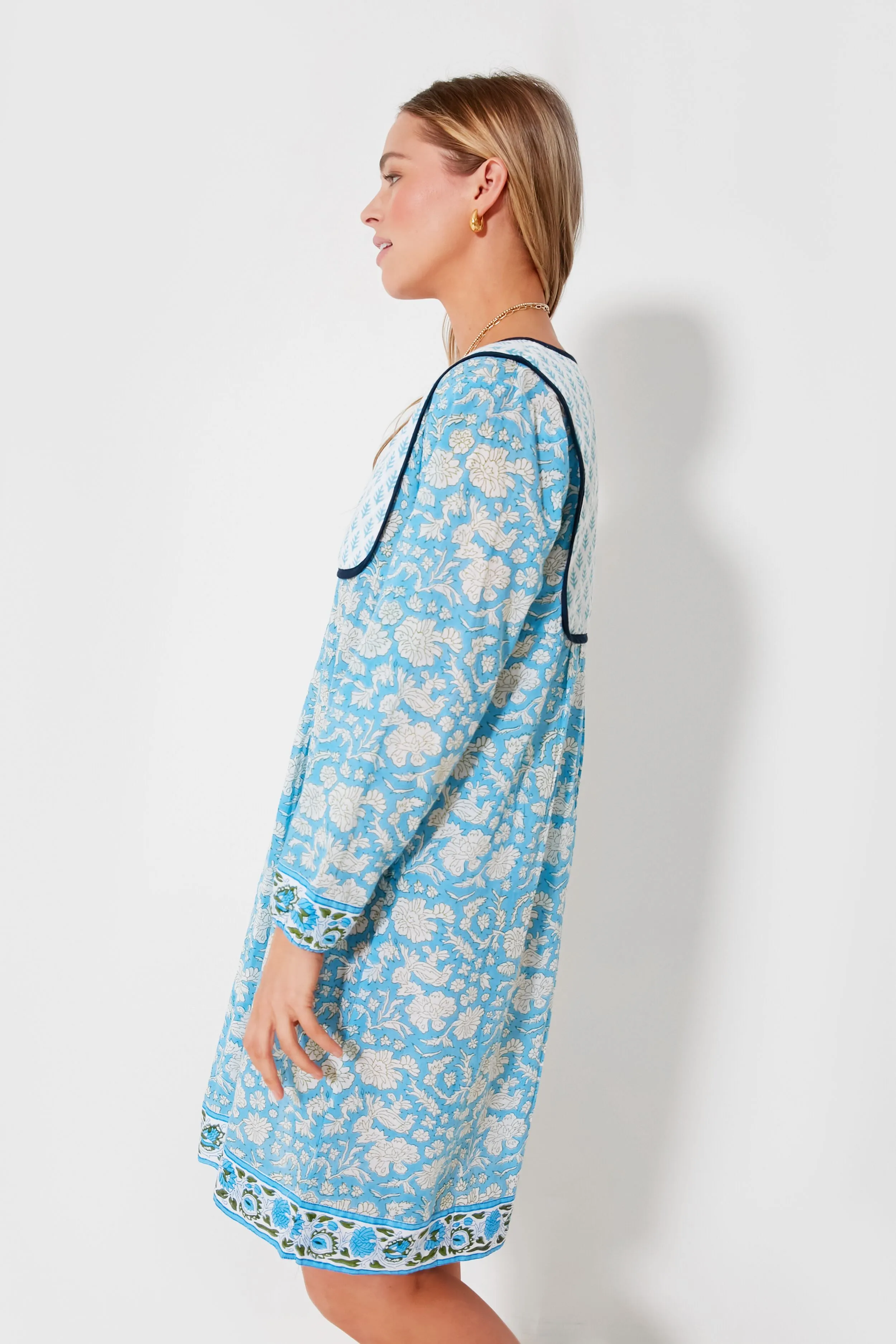 China Blue Nila Print Jaipur Dress sold by Tuckernuck product image thumbnail 3