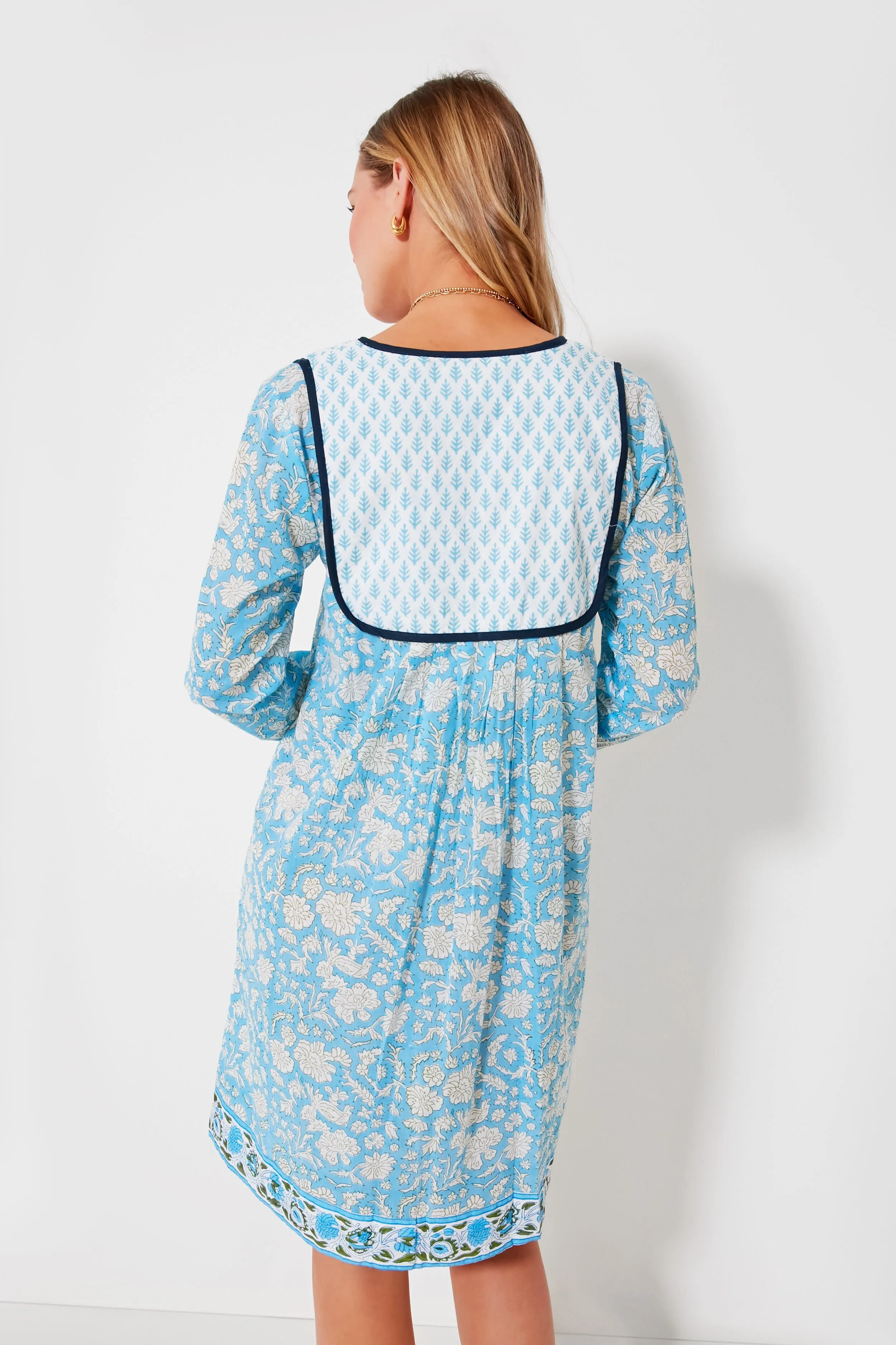 China Blue Nila Print Jaipur Dress sold by Tuckernuck product image thumbnail 4