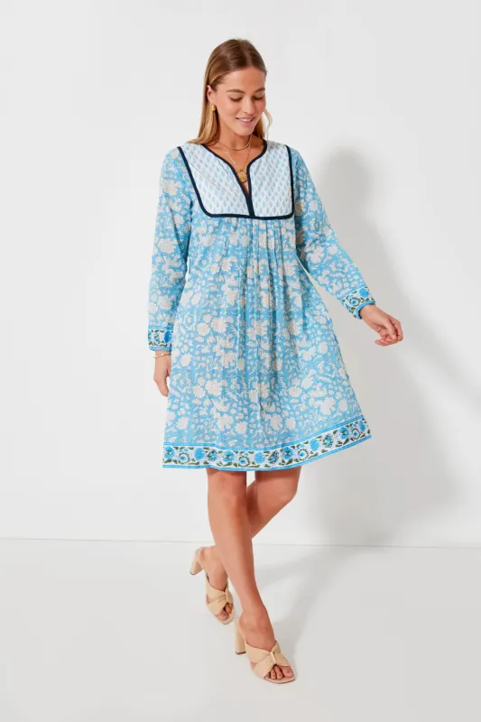 China Blue Nila Print Jaipur Dress sold by Tuckernuck