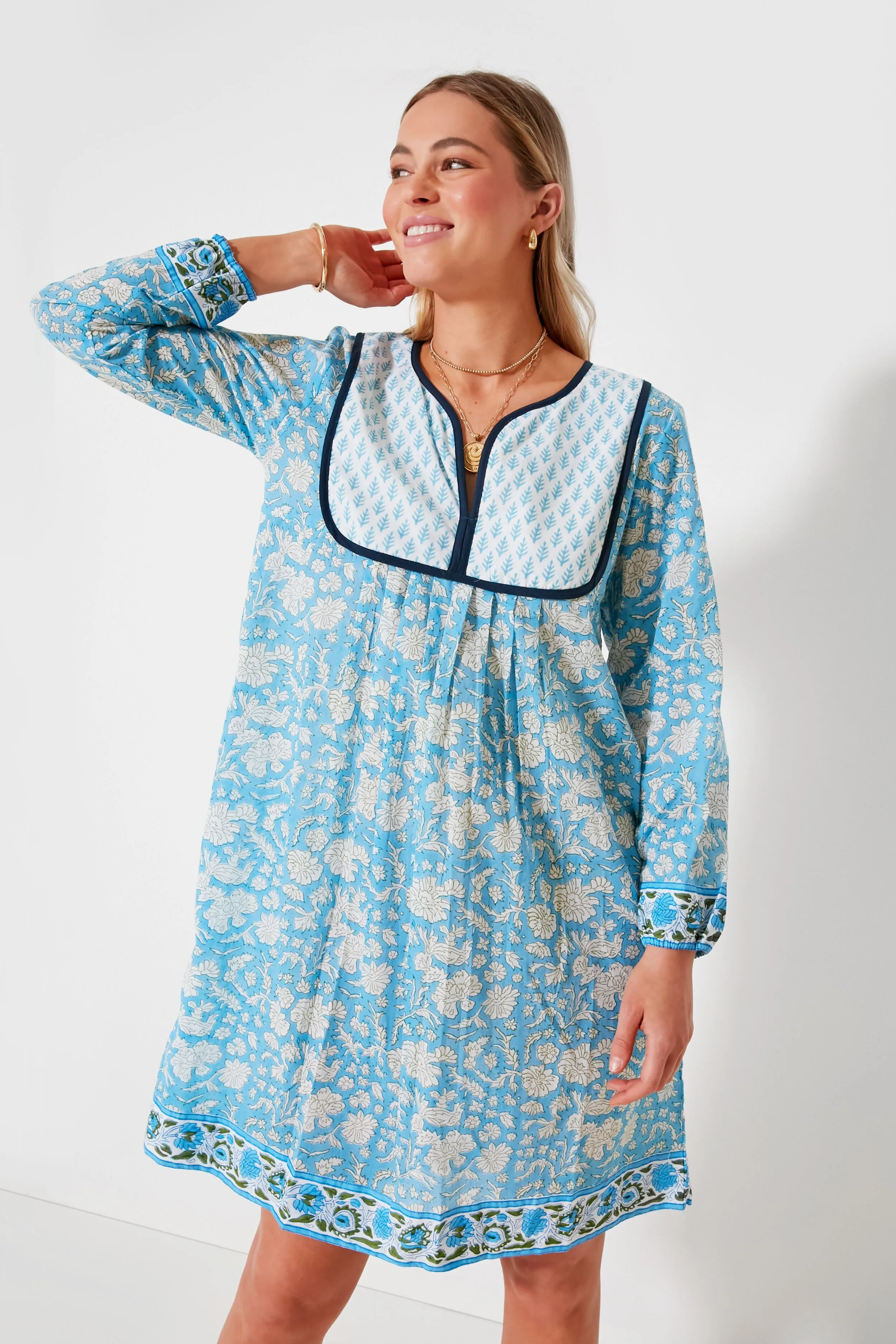 China Blue Nila Print Jaipur Dress sold by Tuckernuck product image thumbnail 2