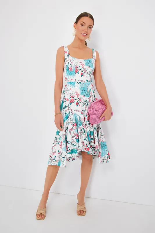Exclusive Peacock Floral Hannah Dress sold by Tuckernuck