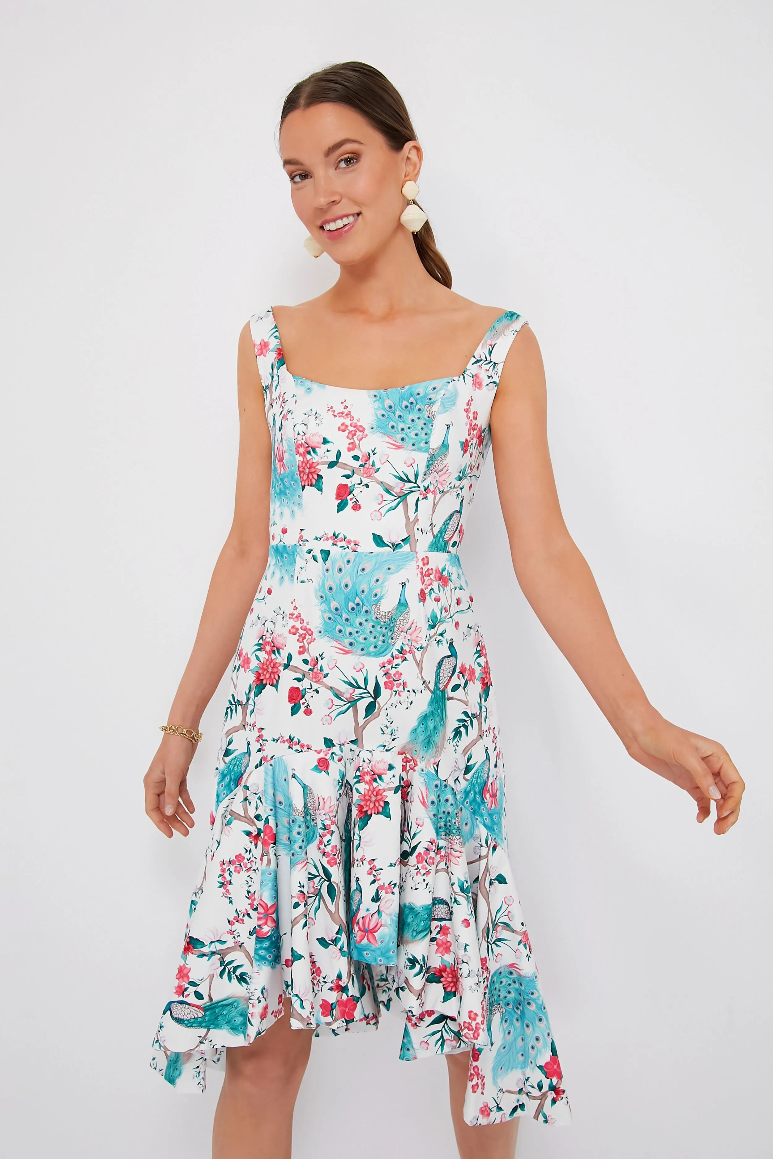 Exclusive Peacock Floral Hannah Dress sold by Tuckernuck product image thumbnail 2