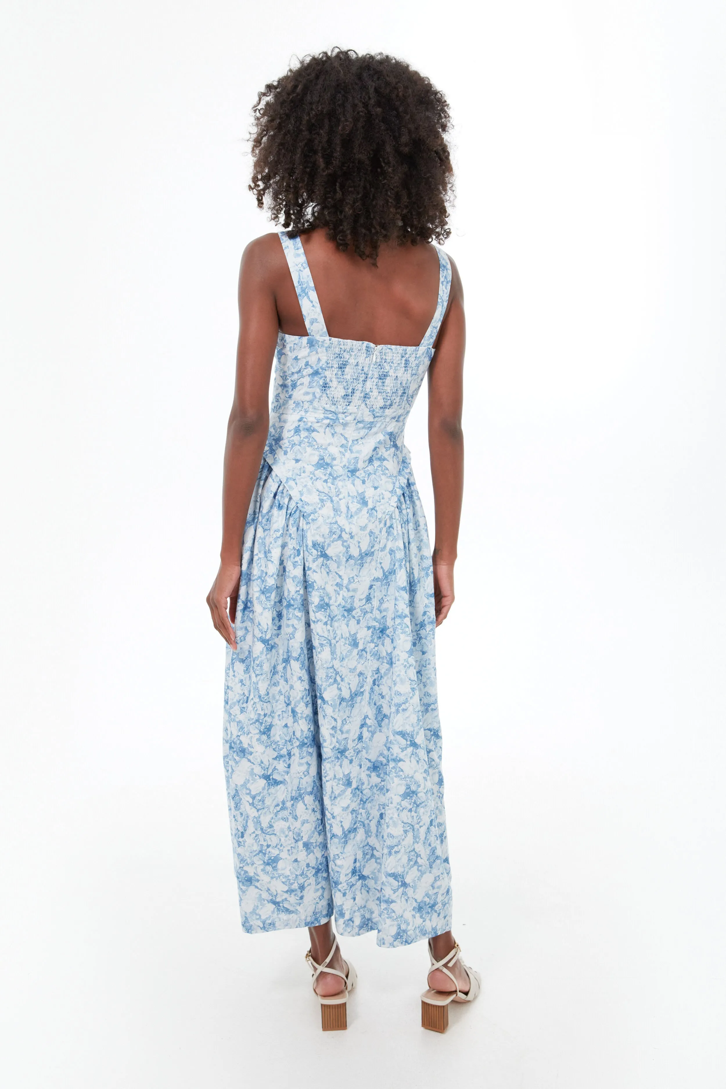 Blue Abstract Floral Rosemary Midi Dress sold by Tuckernuck product image thumbnail 5