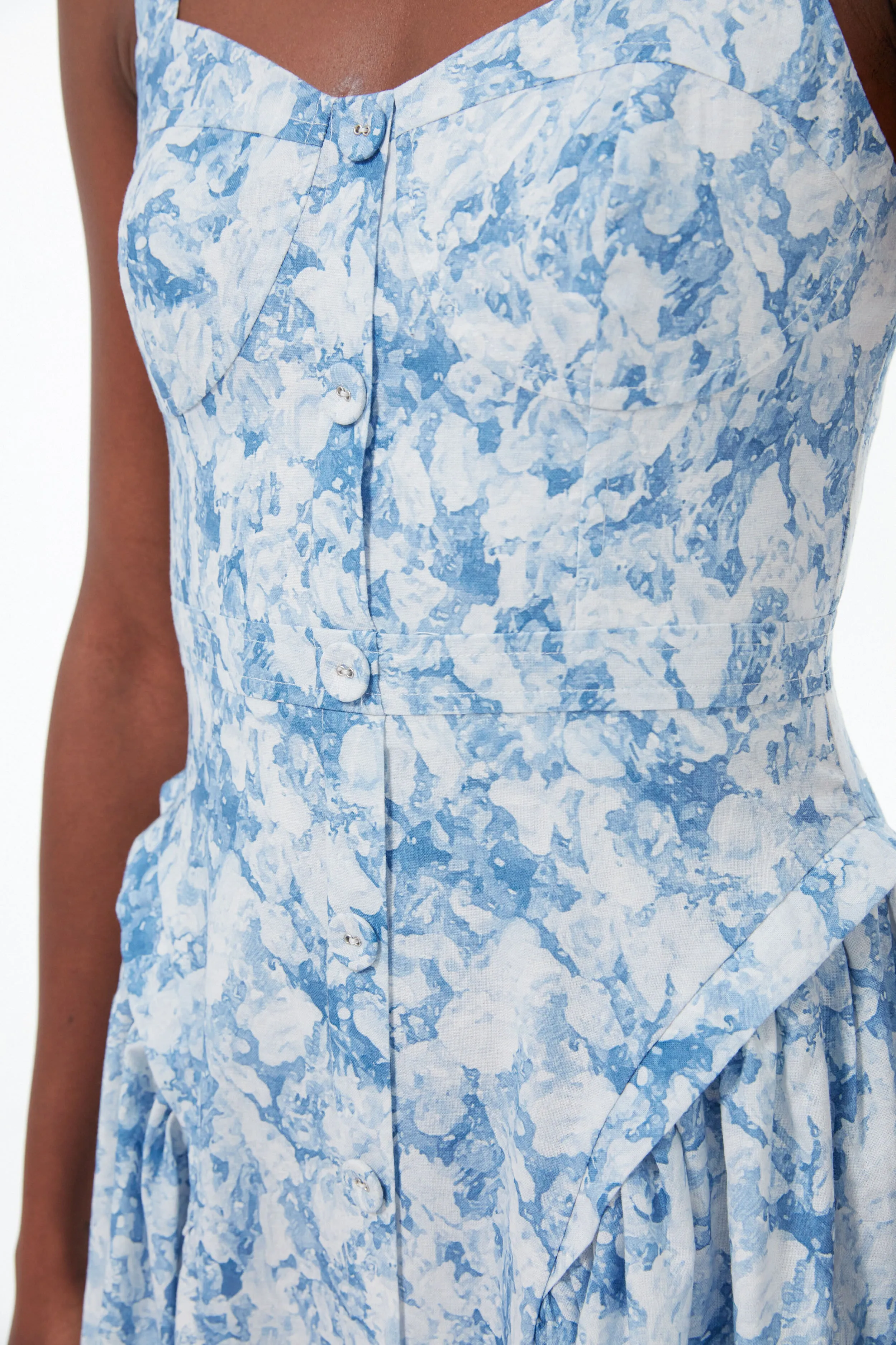 Blue Abstract Floral Rosemary Midi Dress sold by Tuckernuck product image thumbnail 2