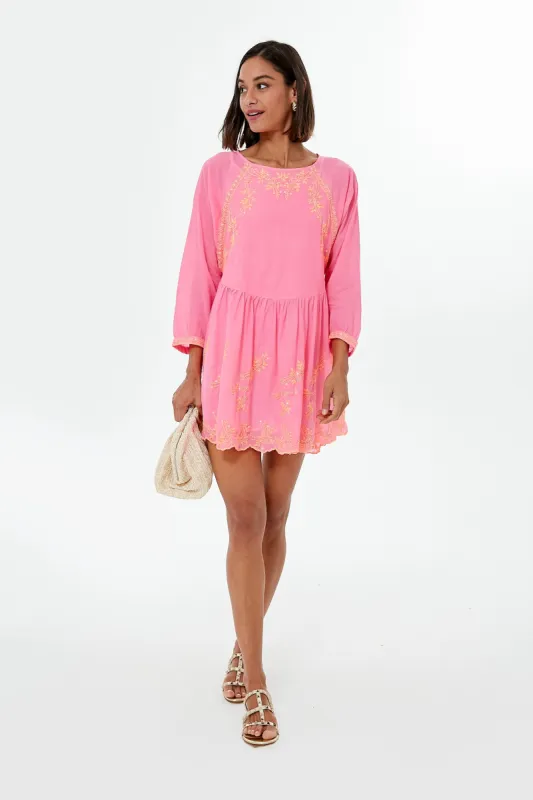 Sugar Pink and Neon Peach Batwing Dress sold by Tuckernuck