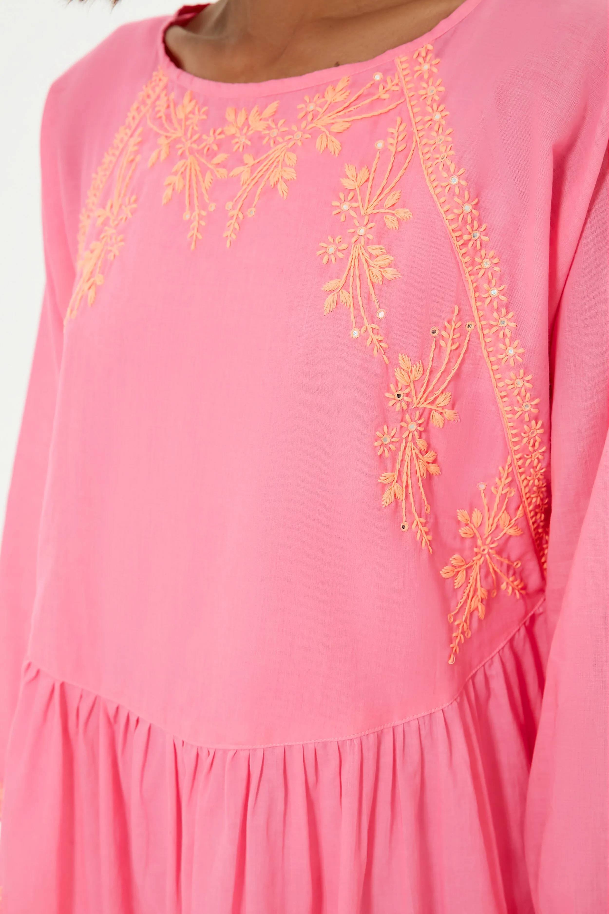 Sugar Pink and Neon Peach Batwing Dress sold by Tuckernuck product image thumbnail 5