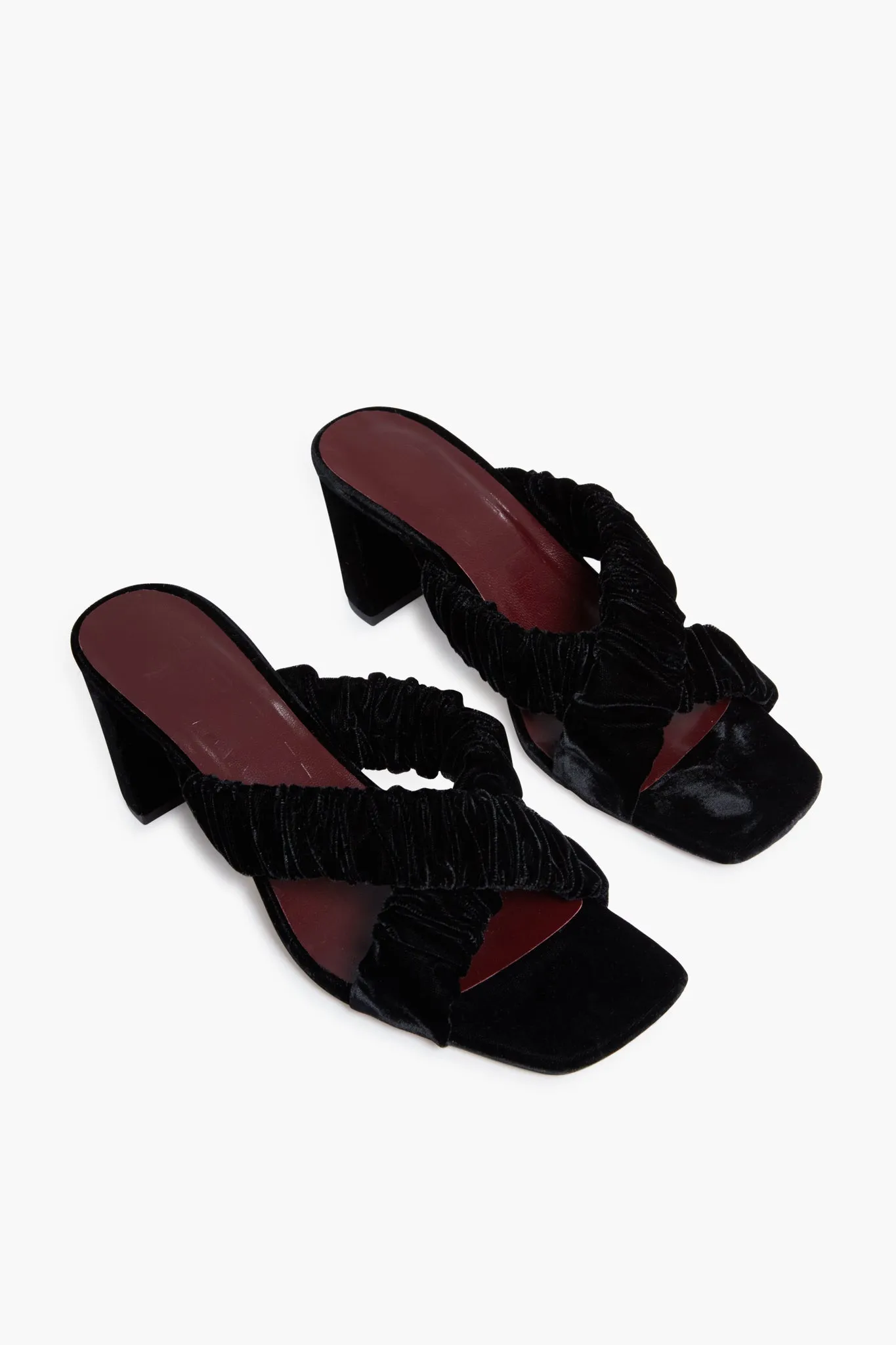 Black Criss Cross Velvet Heels sold by Tuckernuck product image thumbnail 4
