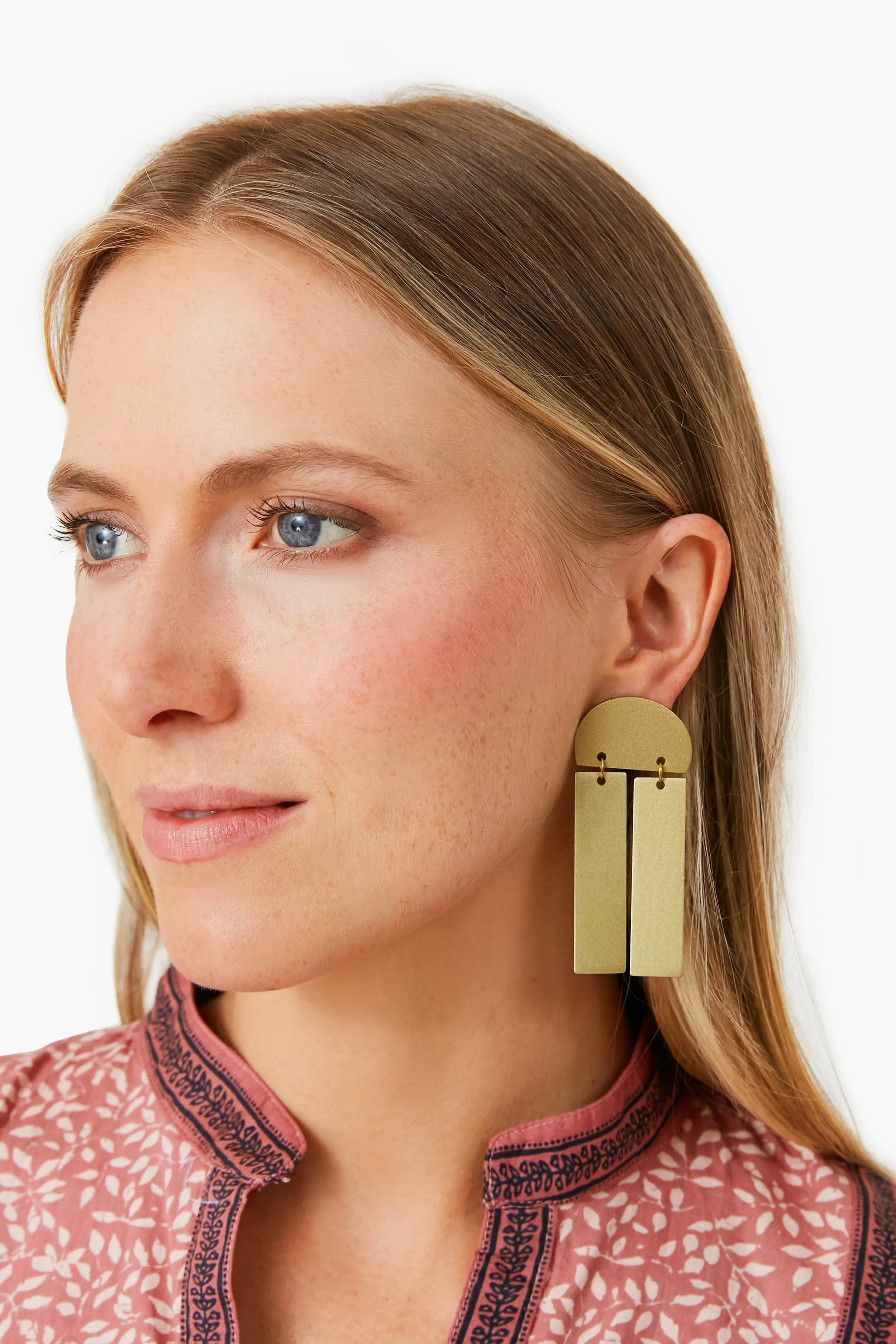 Exclusive Gold Metallic Sunrise Dangle Earrings sold by Tuckernuck product image thumbnail 2