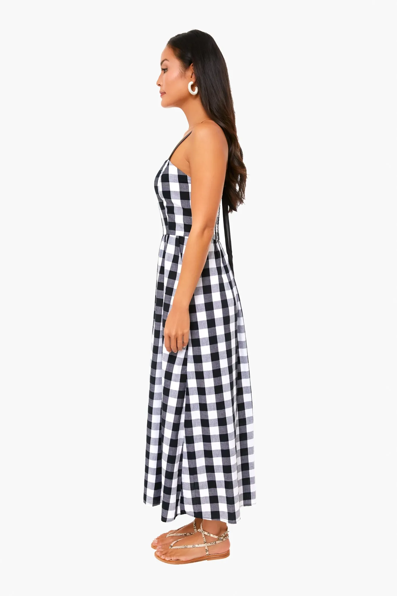 Black Gingham Lelia Dress sold by Tuckernuck product image thumbnail 3