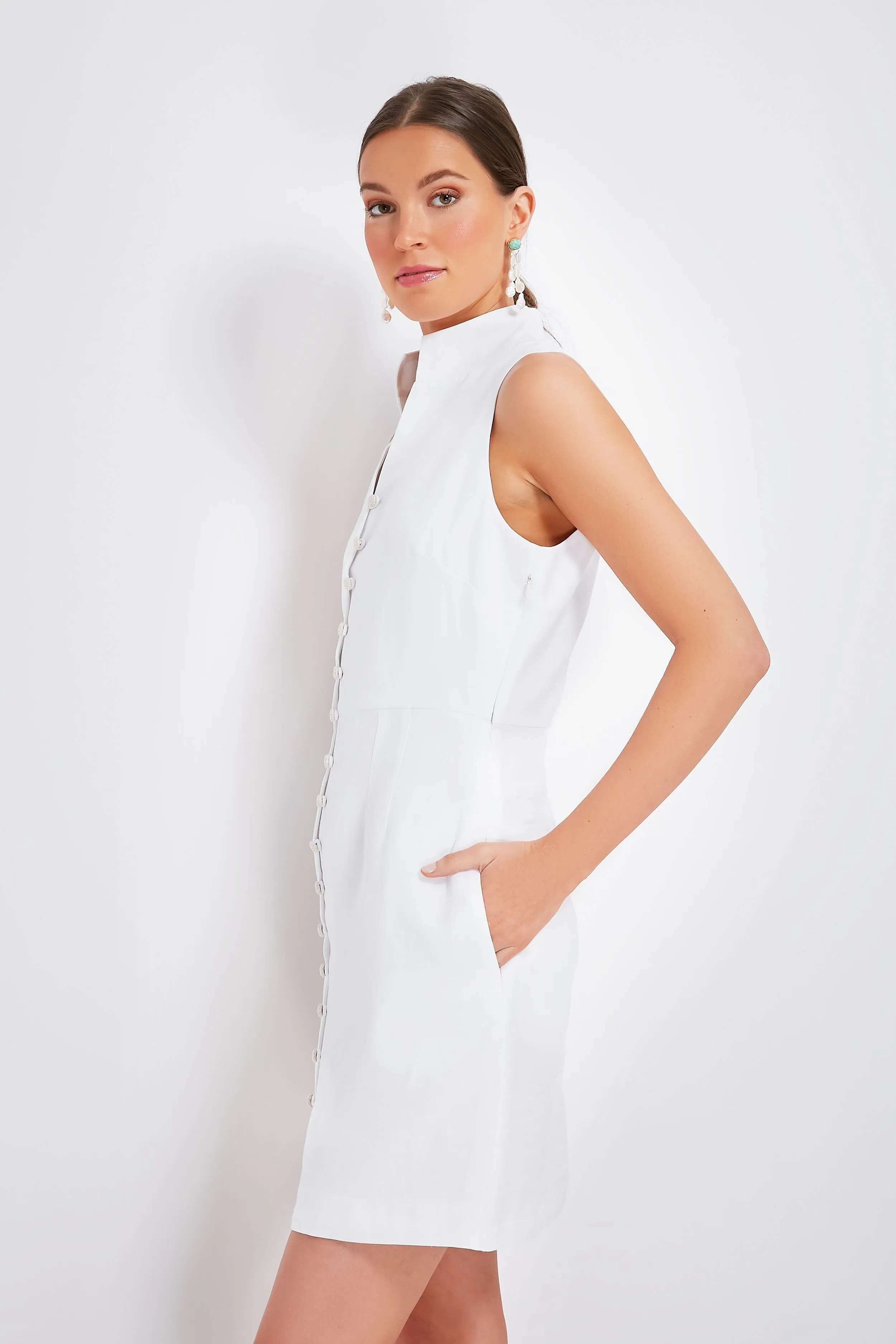 White Leighton Mini Dress sold by Tuckernuck product image thumbnail 2