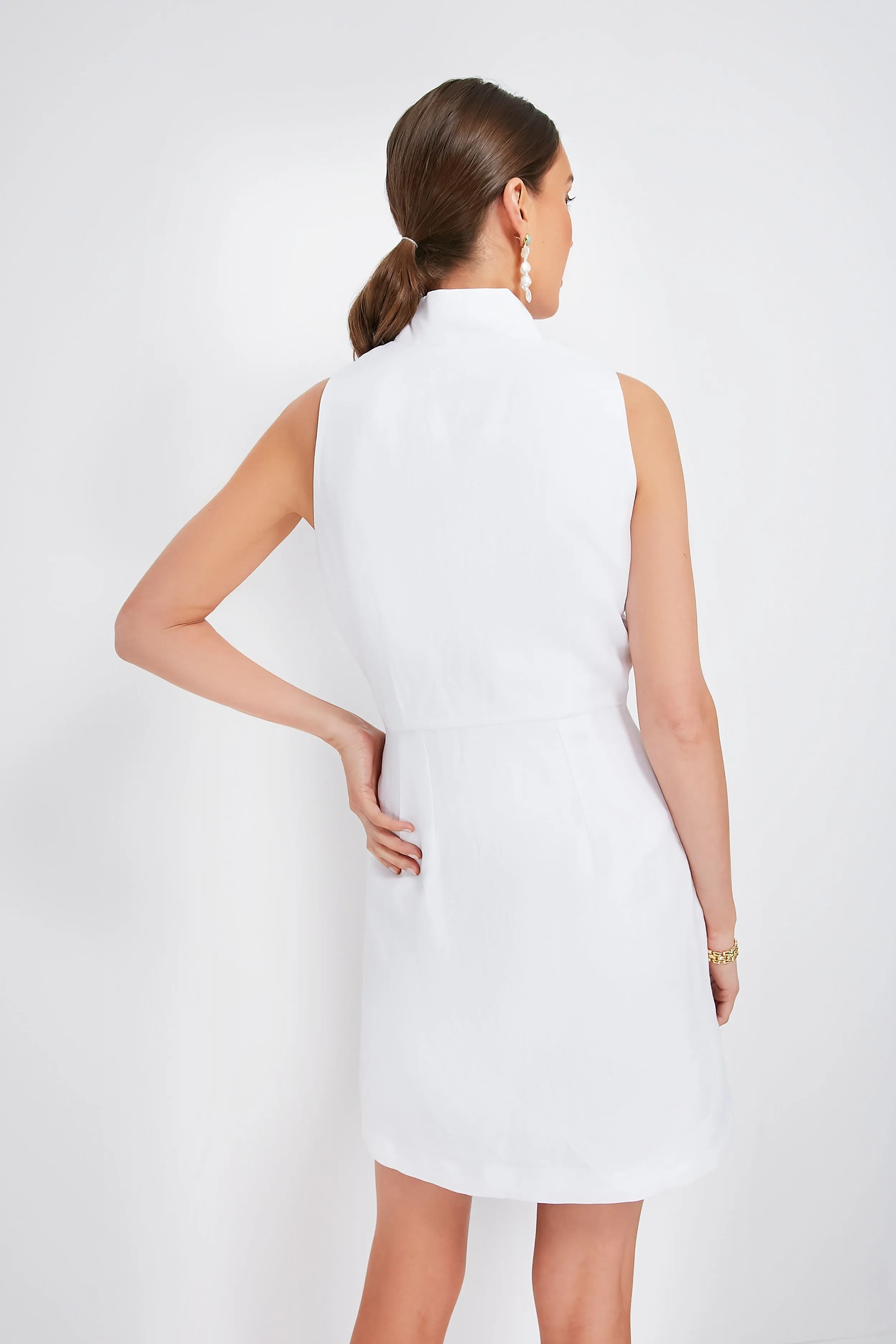 White Leighton Mini Dress sold by Tuckernuck product image thumbnail 3