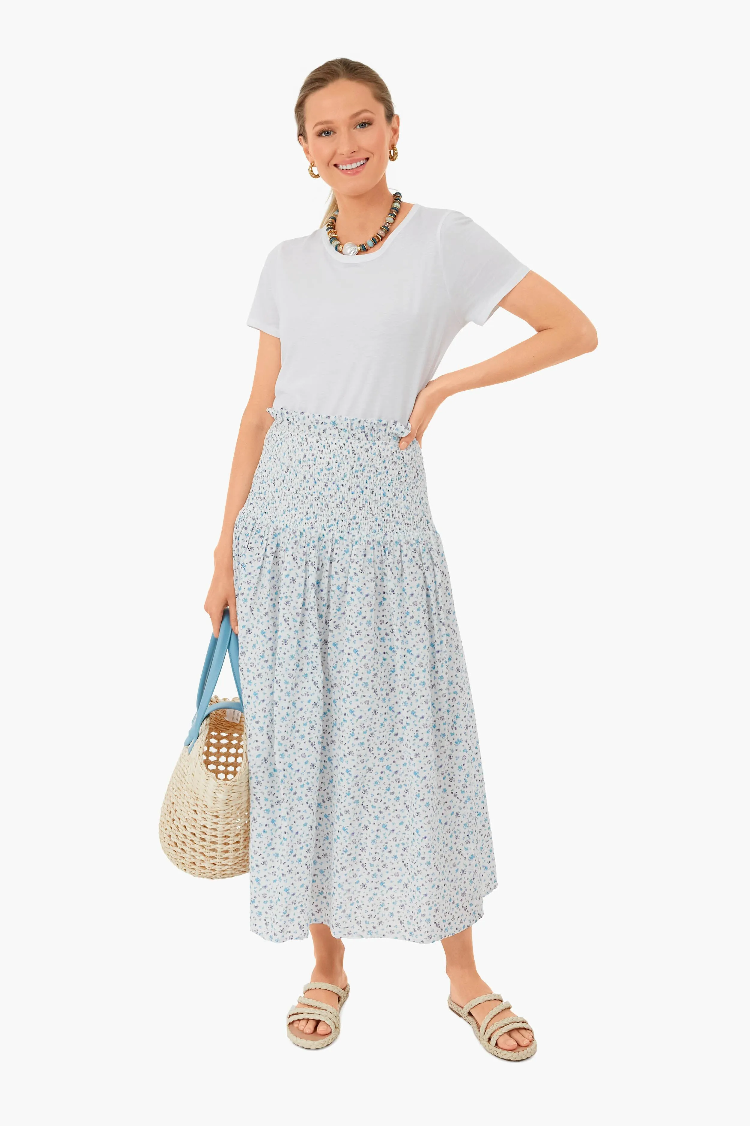 Ditsy Floral Clare Midi Skirt sold by Tuckernuck product image thumbnail 2