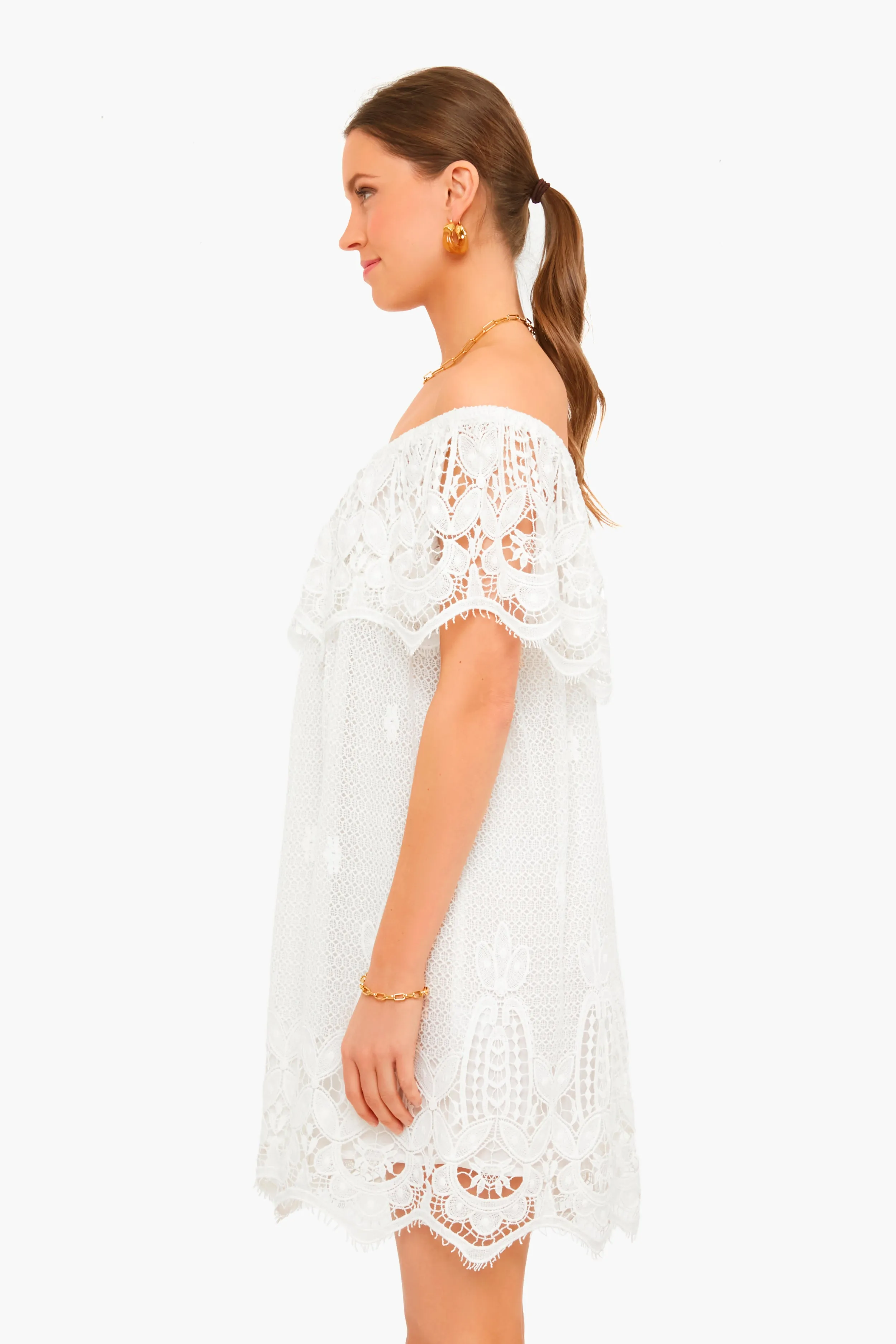 White Lace Avalon Dress sold by Tuckernuck product image thumbnail 3