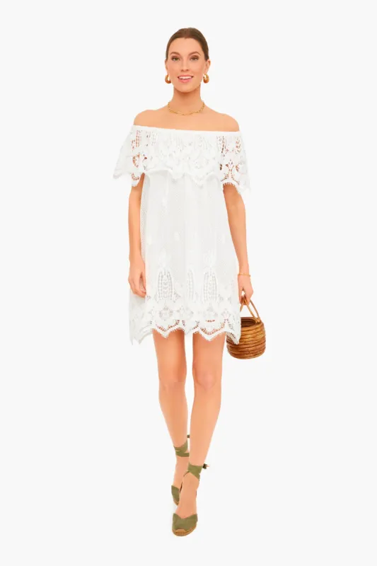 White Lace Avalon Dress sold by Tuckernuck