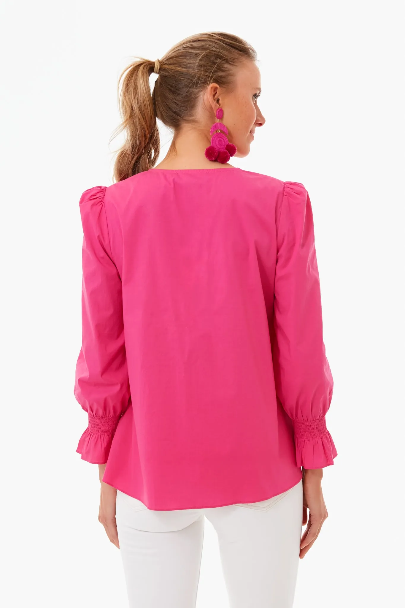 Hot Pink Easton Blouse sold by Tuckernuck product image thumbnail 4