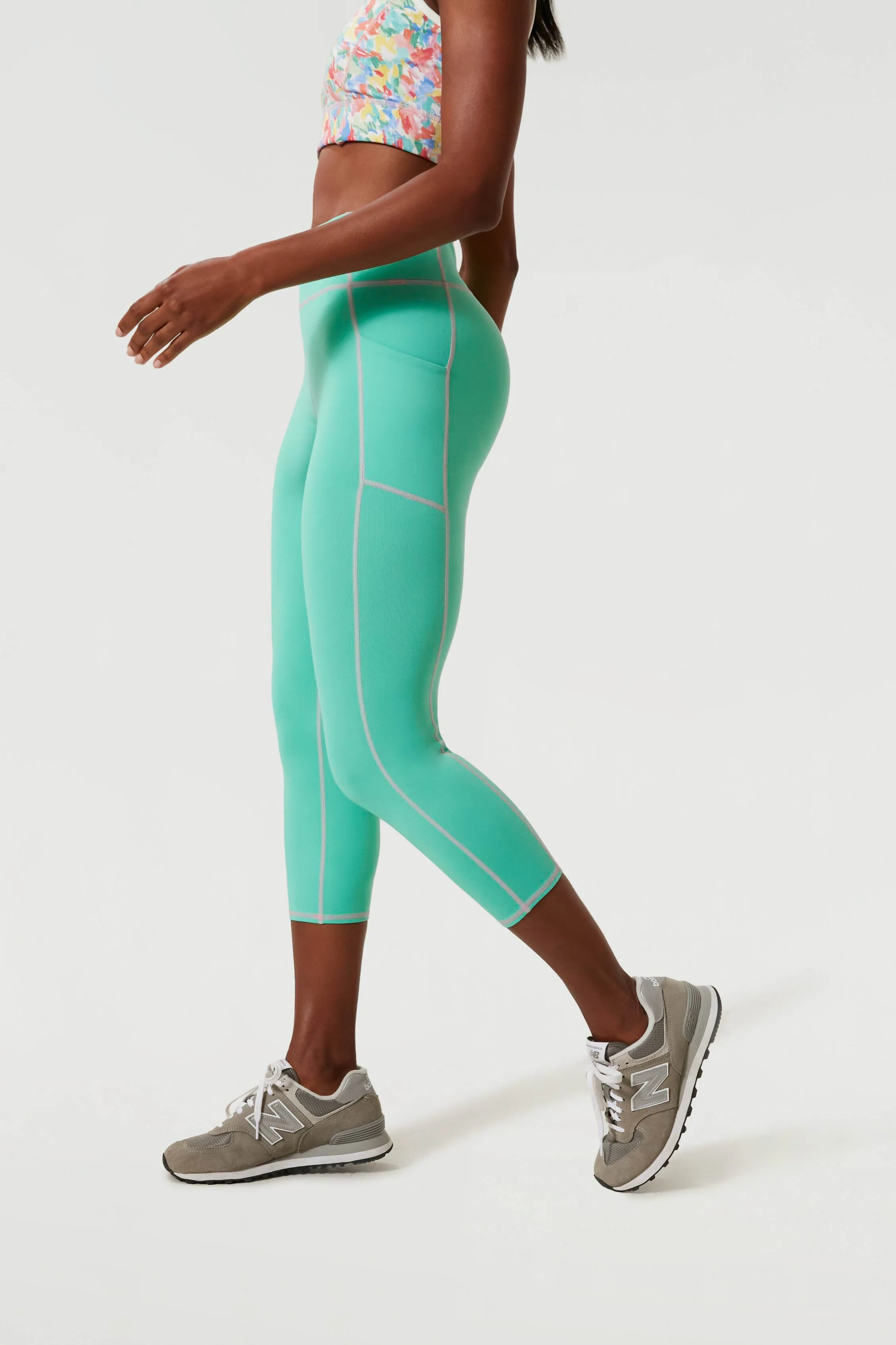 Cool Mint High Rise Flex Compression Crop sold by Tuckernuck product image thumbnail 4