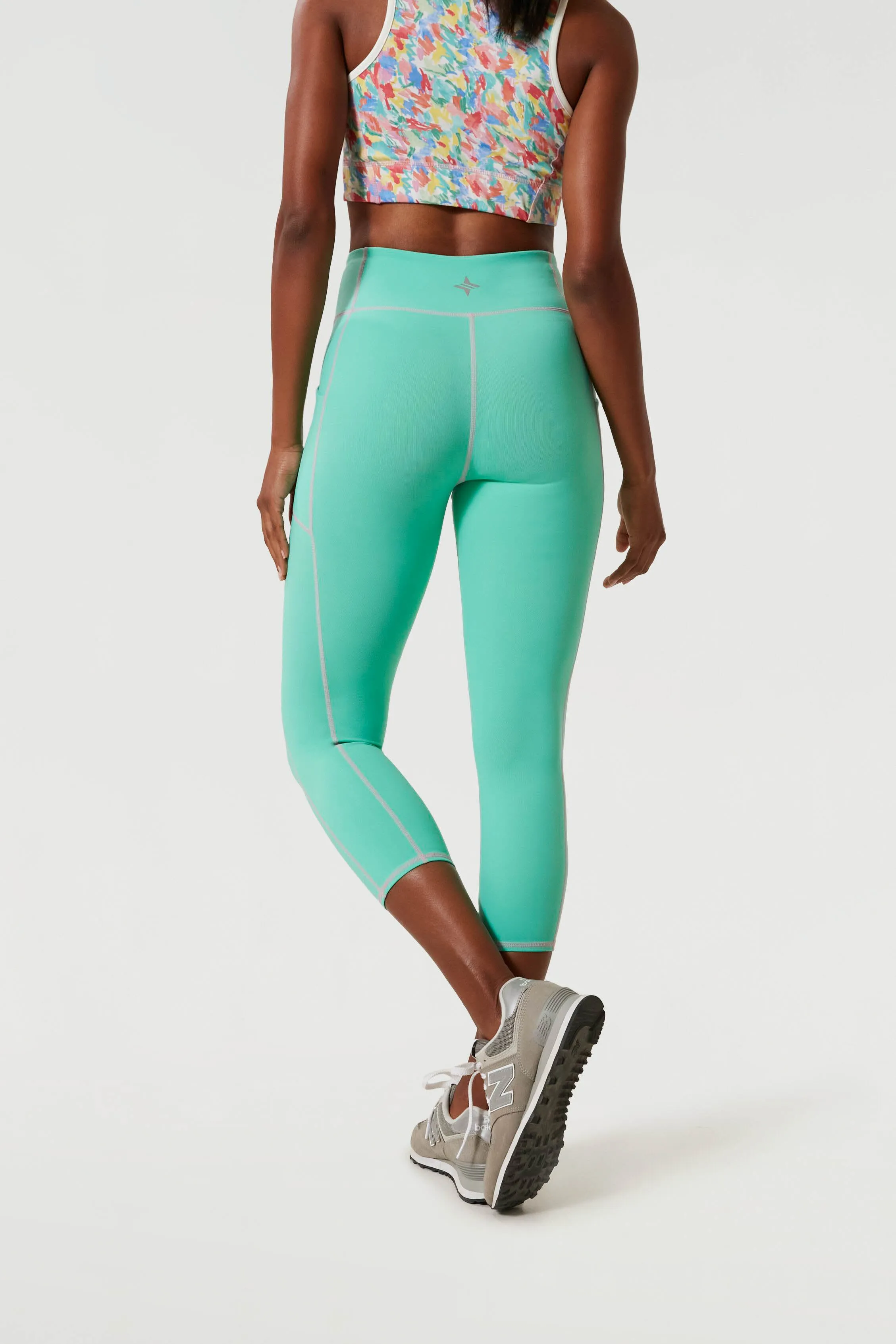 Cool Mint High Rise Flex Compression Crop sold by Tuckernuck product image thumbnail 5