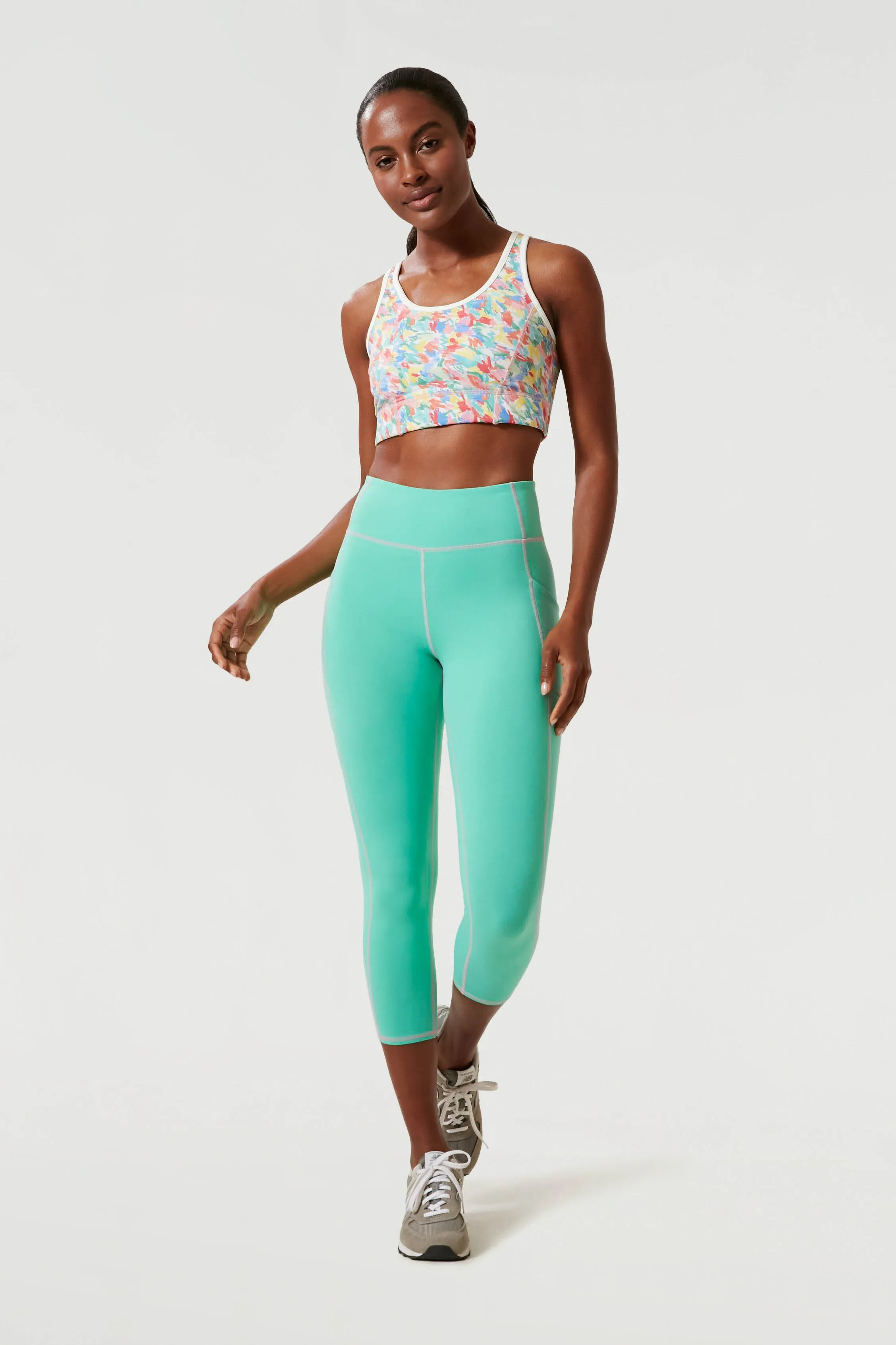 Cool Mint High Rise Flex Compression Crop sold by Tuckernuck product image thumbnail 2