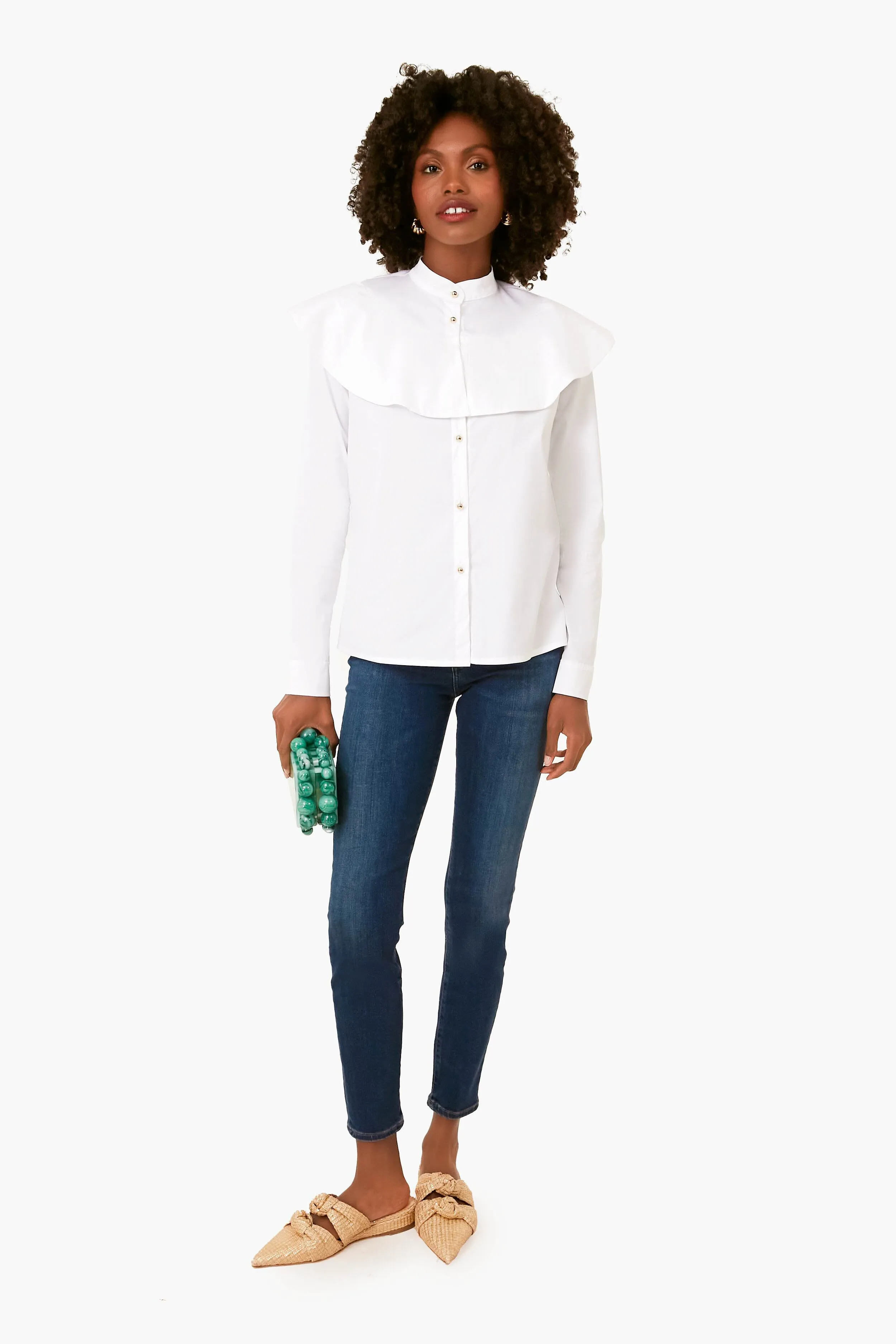 White Mia Blouse sold by Tuckernuck product image thumbnail 2
