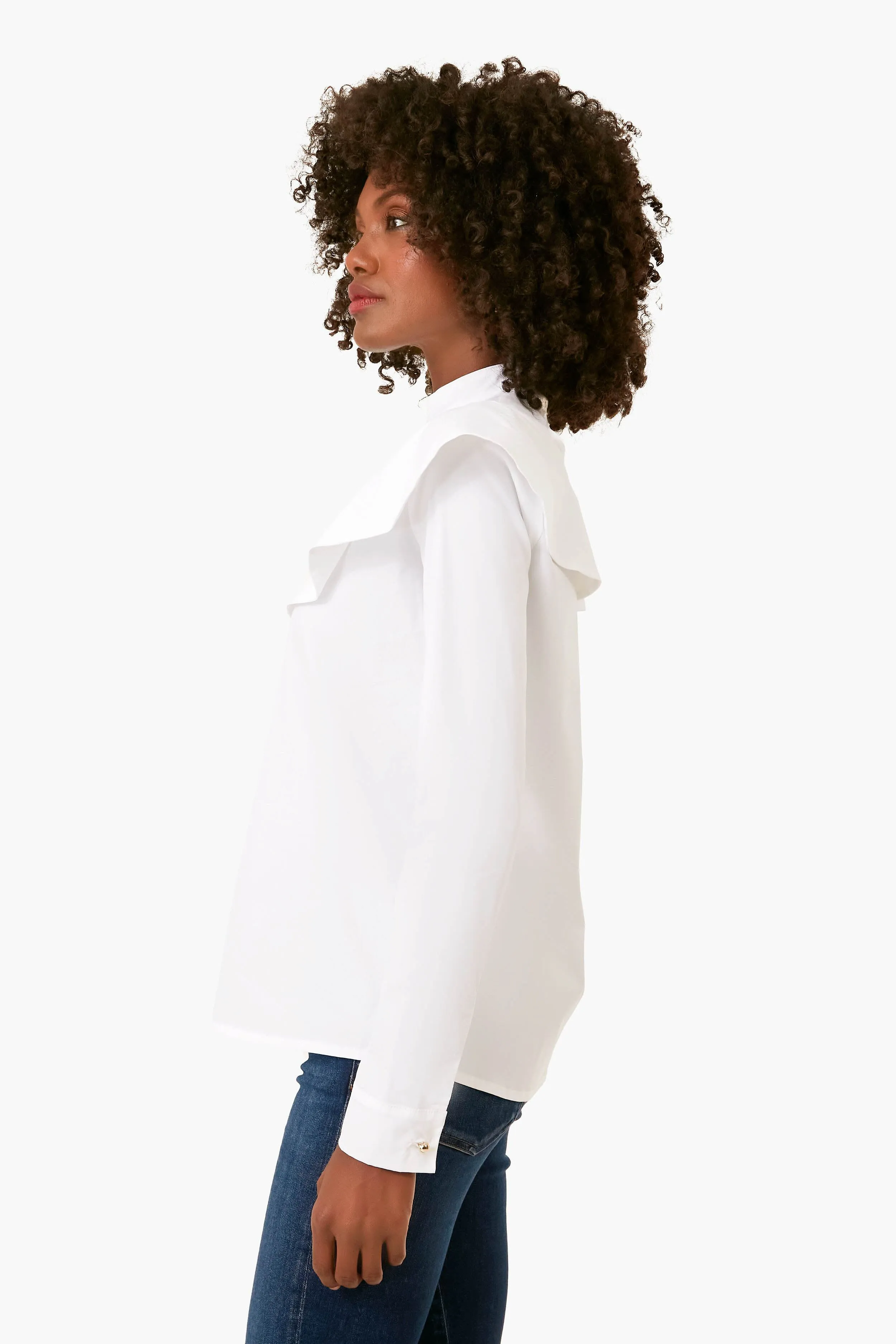 White Mia Blouse sold by Tuckernuck product image thumbnail 3